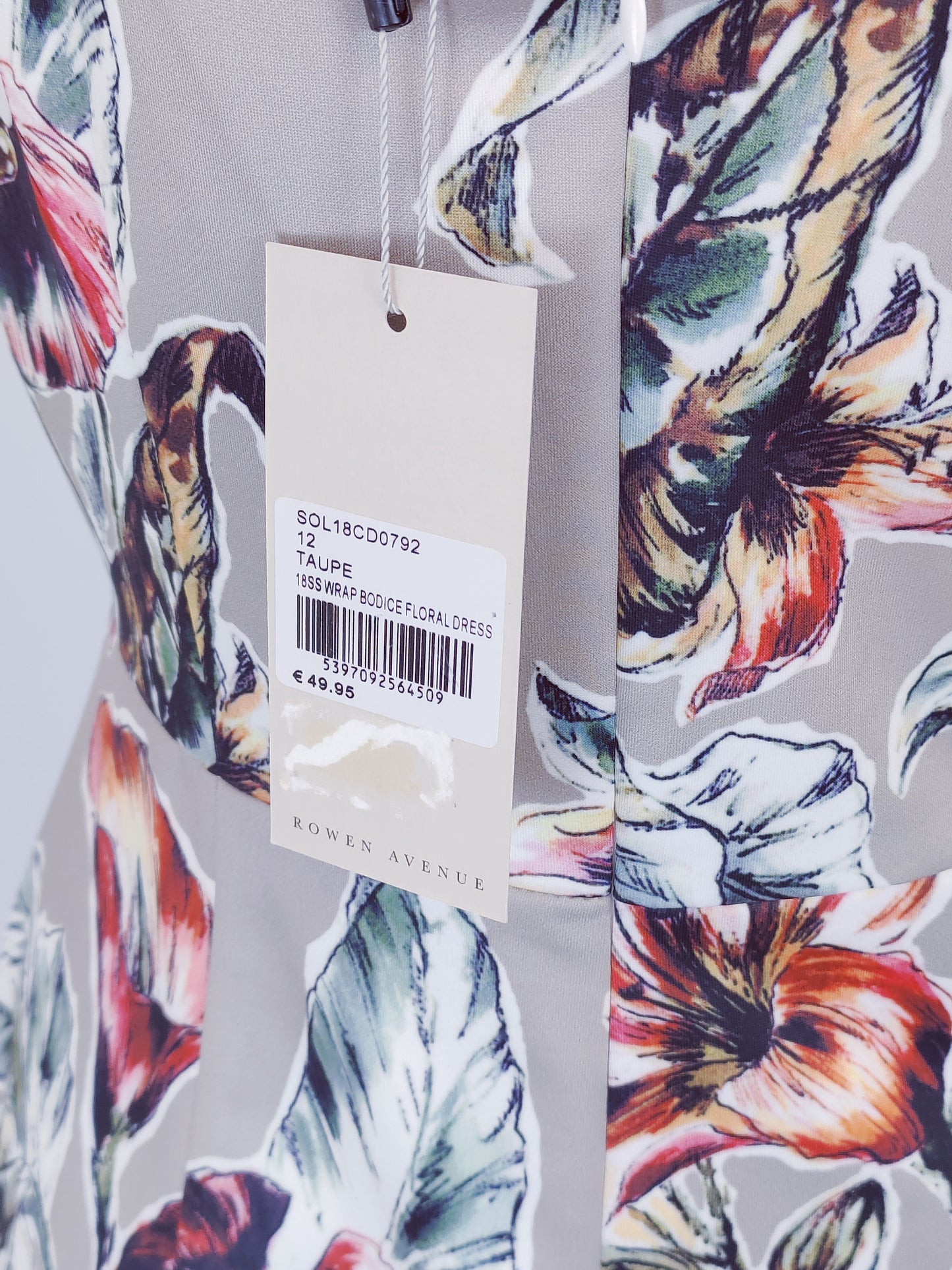 Rowen Avenue Wrap Bodice Floral Dress