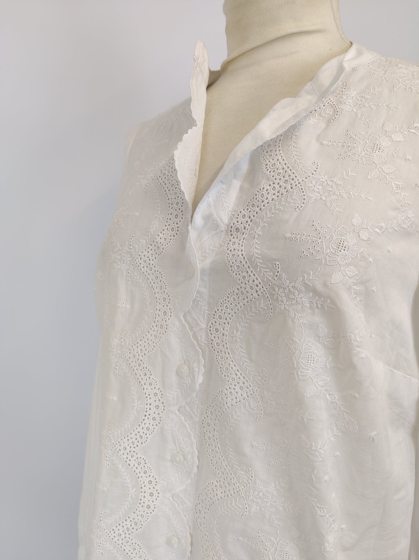 Monsoon Embroidered White Long Sleeved Top