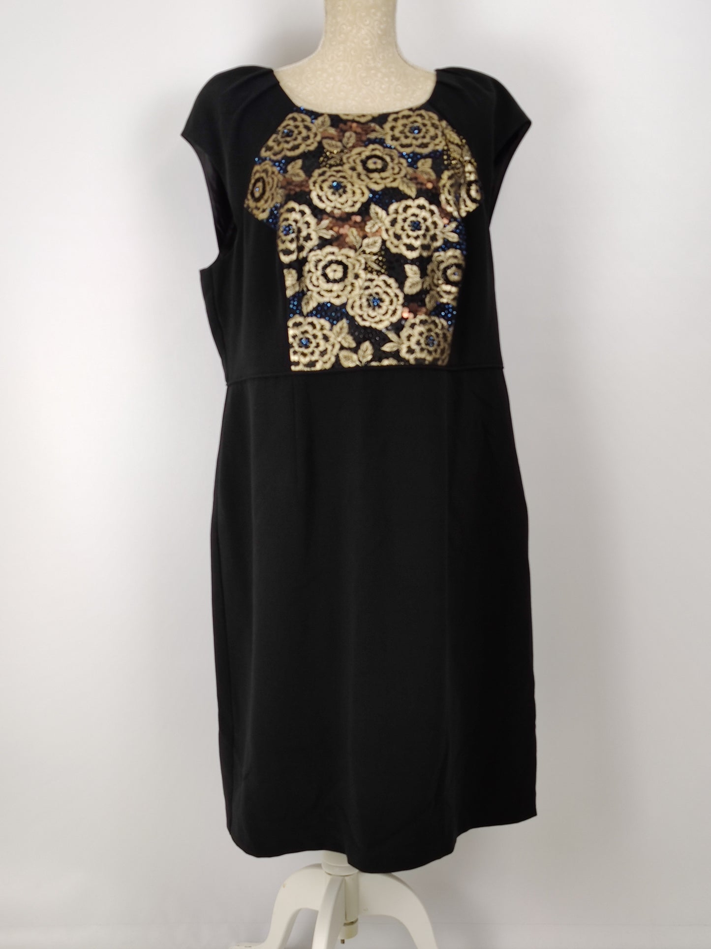 Moonsoon Black Hand Embellished Dress