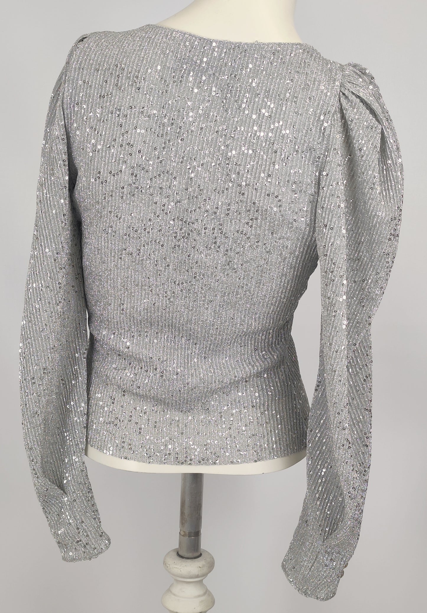 Zara Silver Glitter Blouse