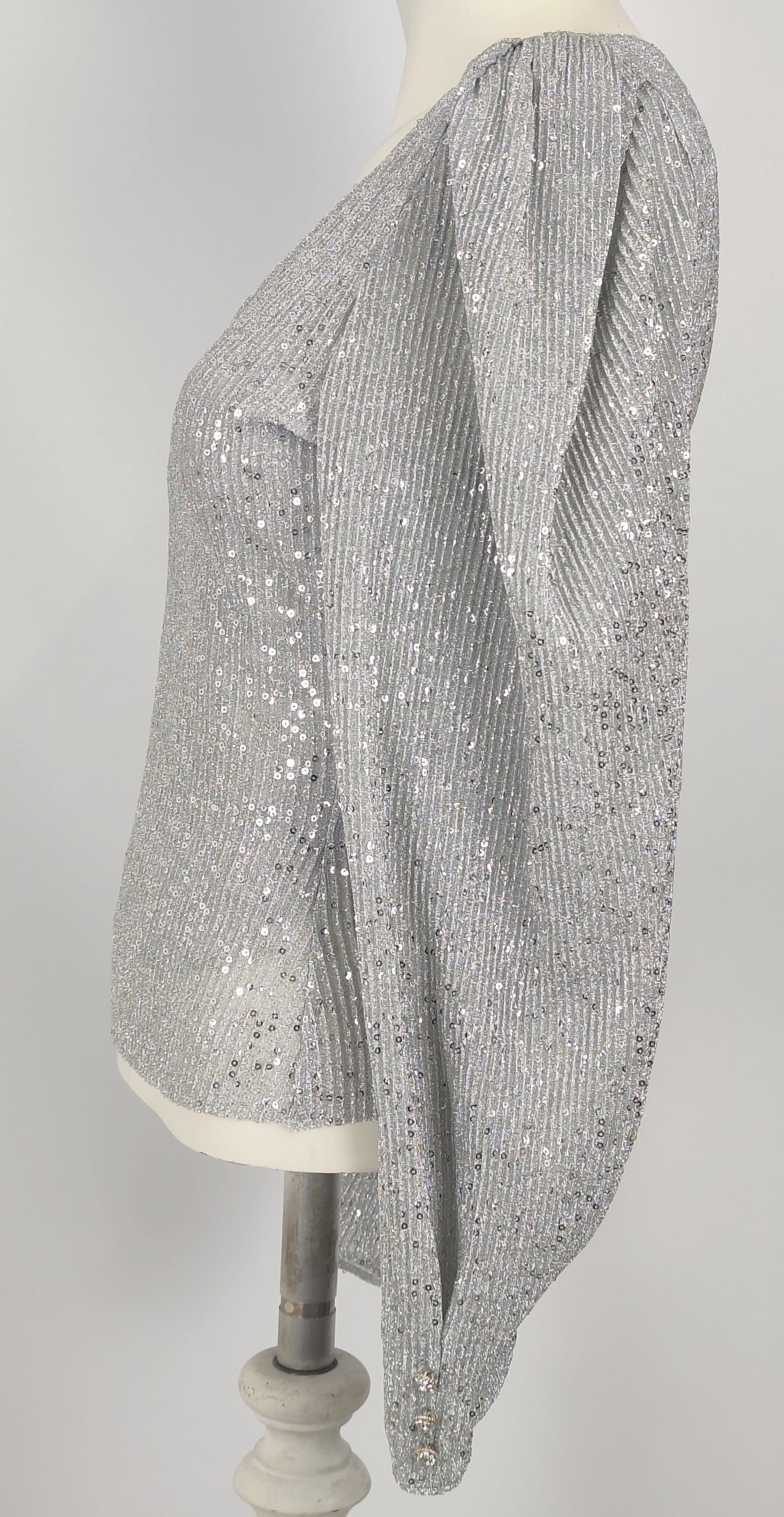 Zara Silver Glitter Blouse