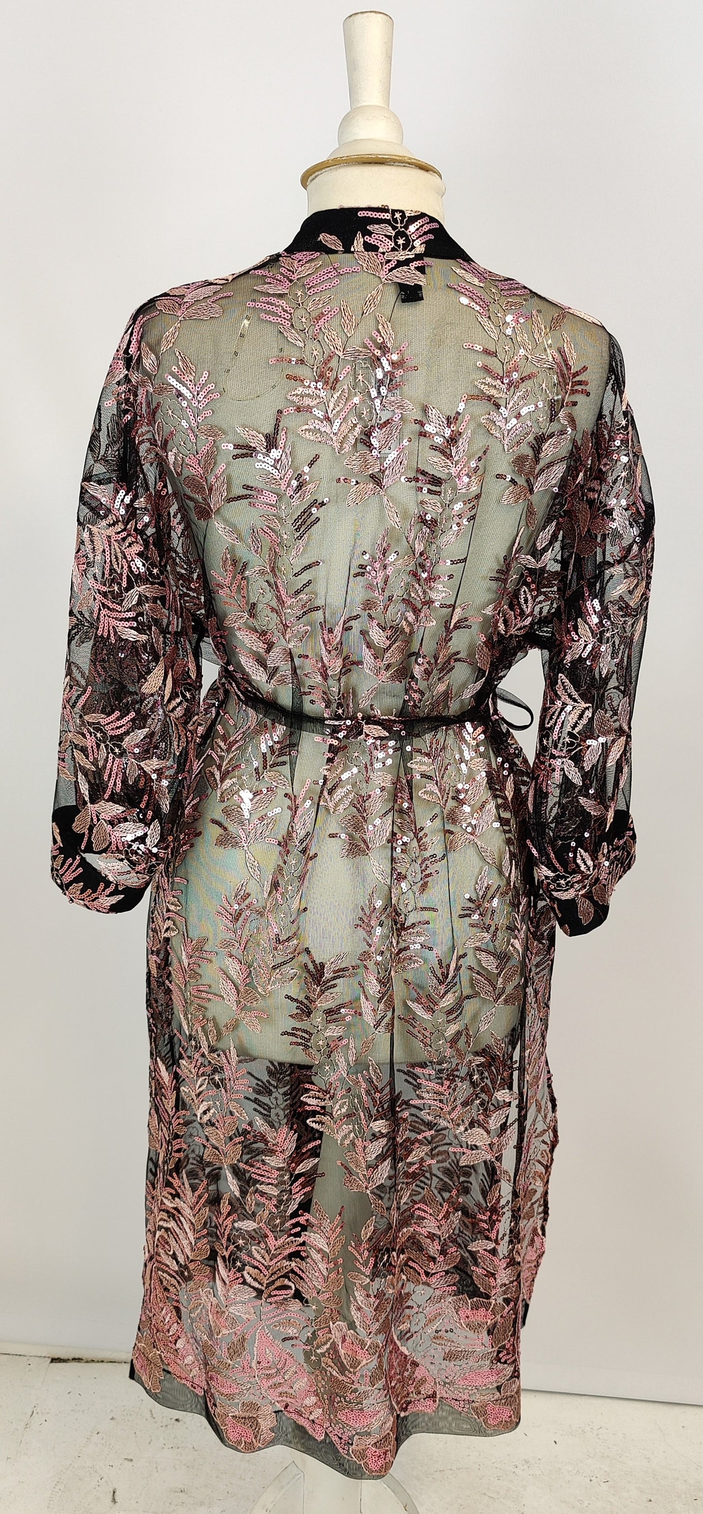 River Island Wrap Party Dress- Pink and Black