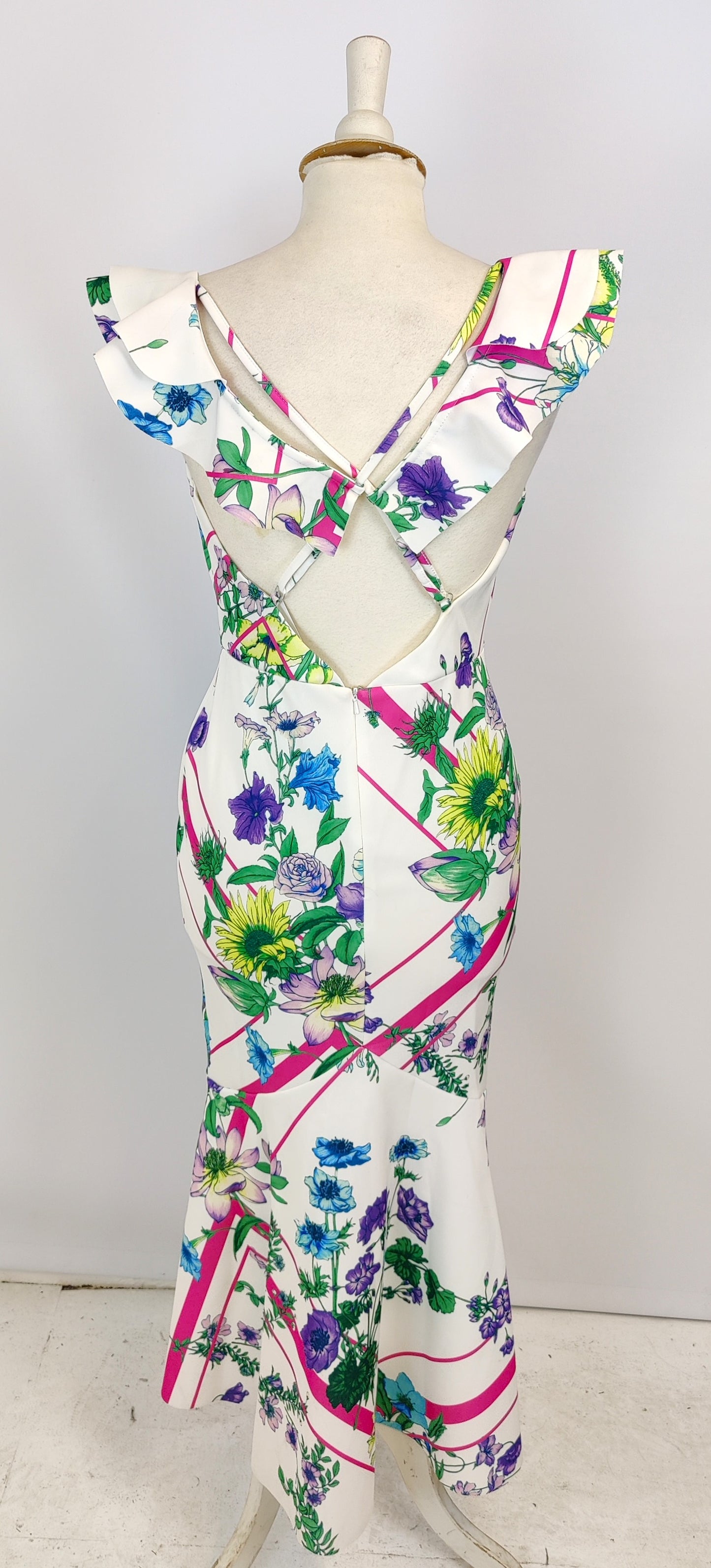 Asos Floral Print Dress-White