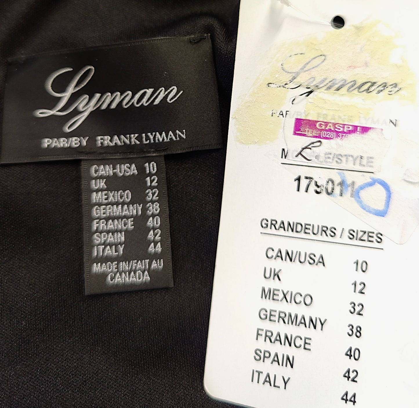 Lyman Dress with Attached Chiffon Cape - Black