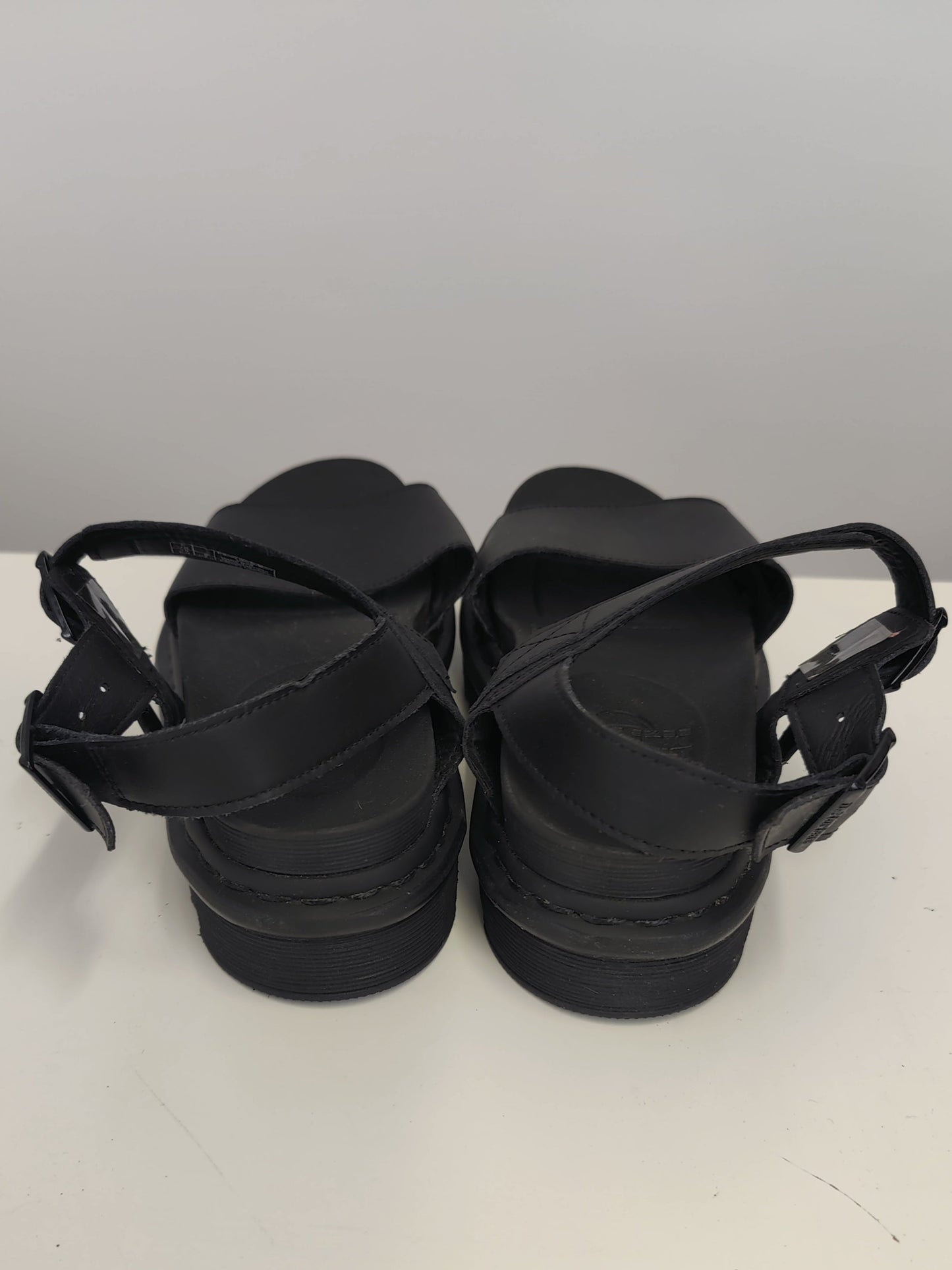 Dr.Martens Black Voss Leather Strap Sandals