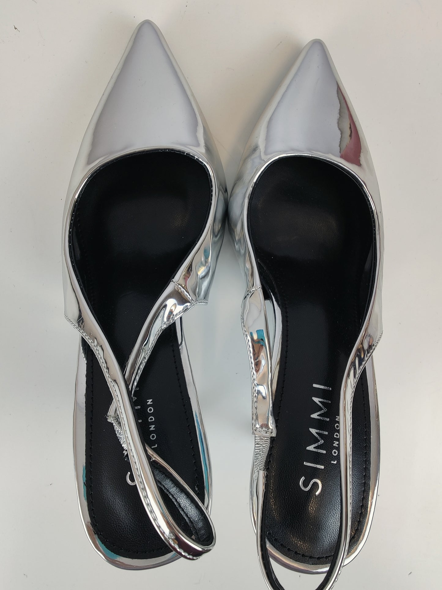 SIMMI London Silver Mirror Heels