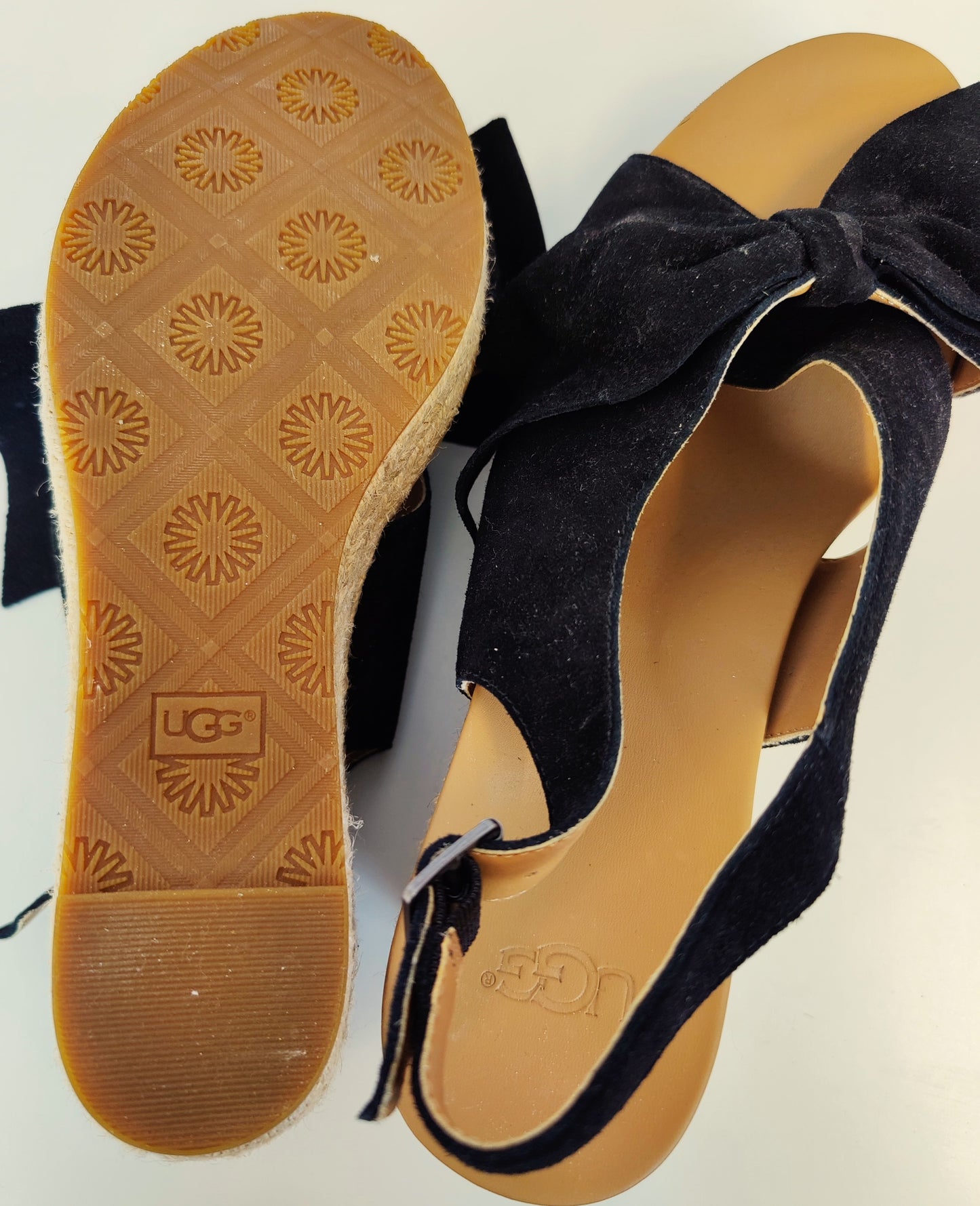 UGG® Wedges-Beige and Black