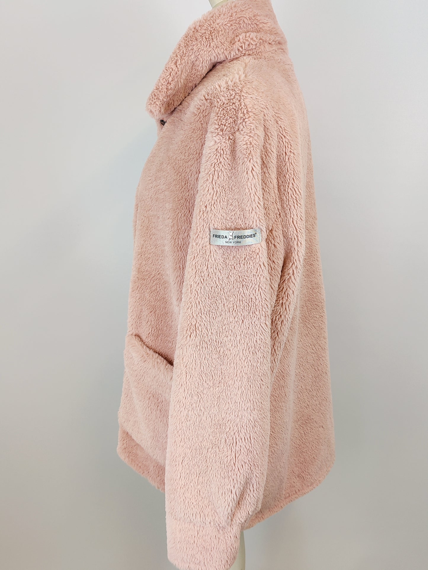 Frieda & Freddies Pink Teddy Style Jacket - EU 40