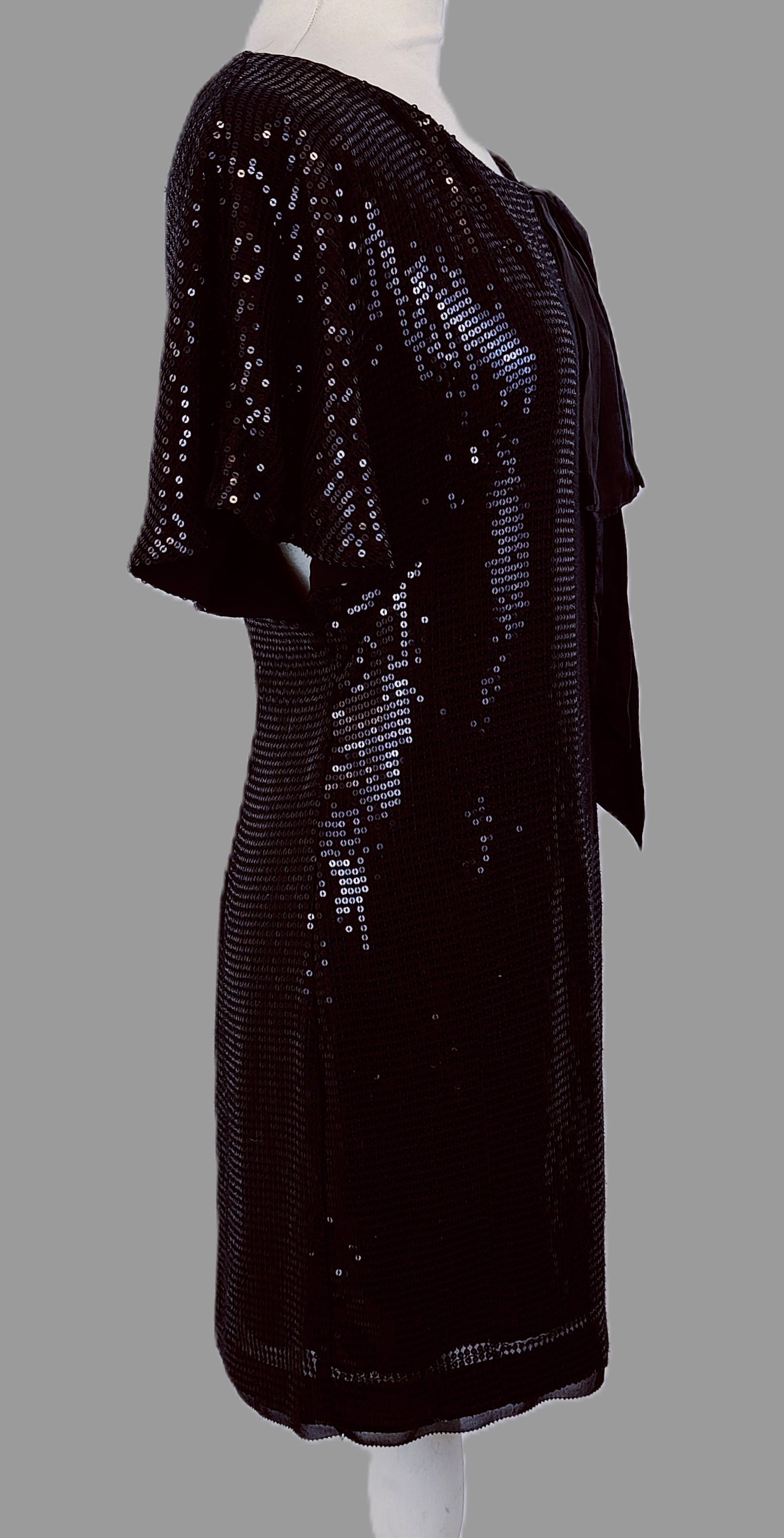 Karen Millen Sequin Mini Dress-Black