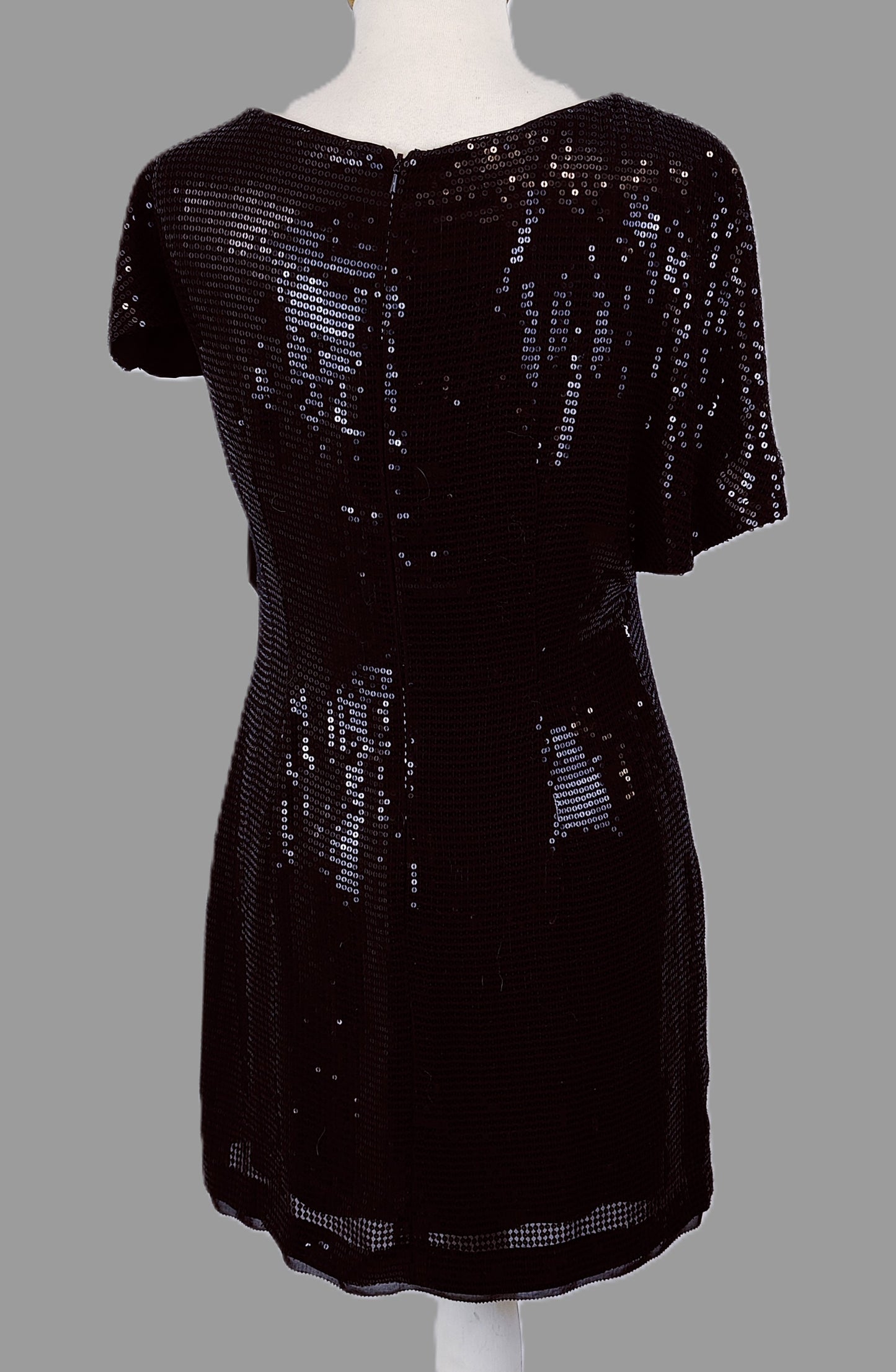 Karen Millen Sequin Mini Dress-Black