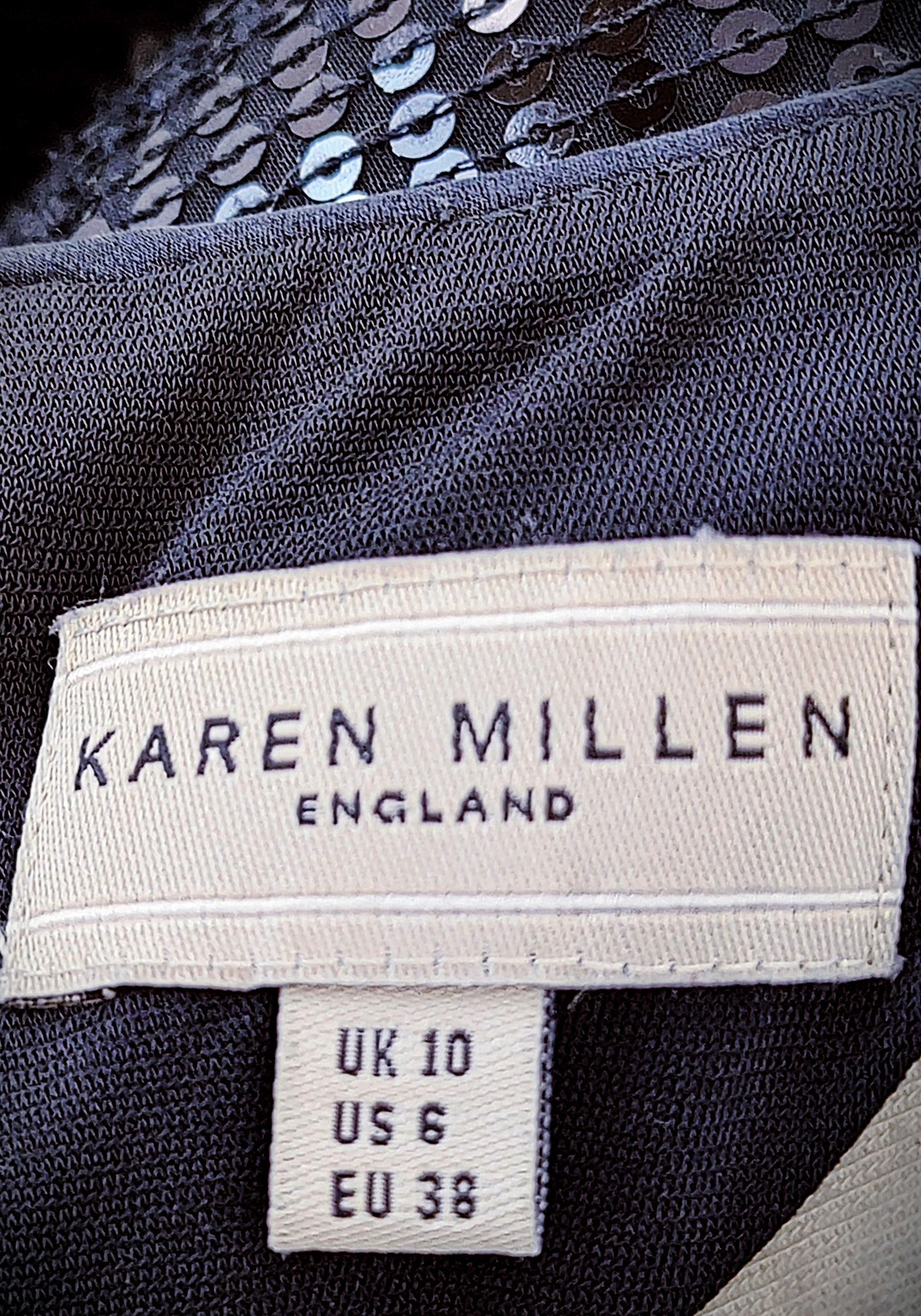 Karen Millen Sequin Mini Dress-Black