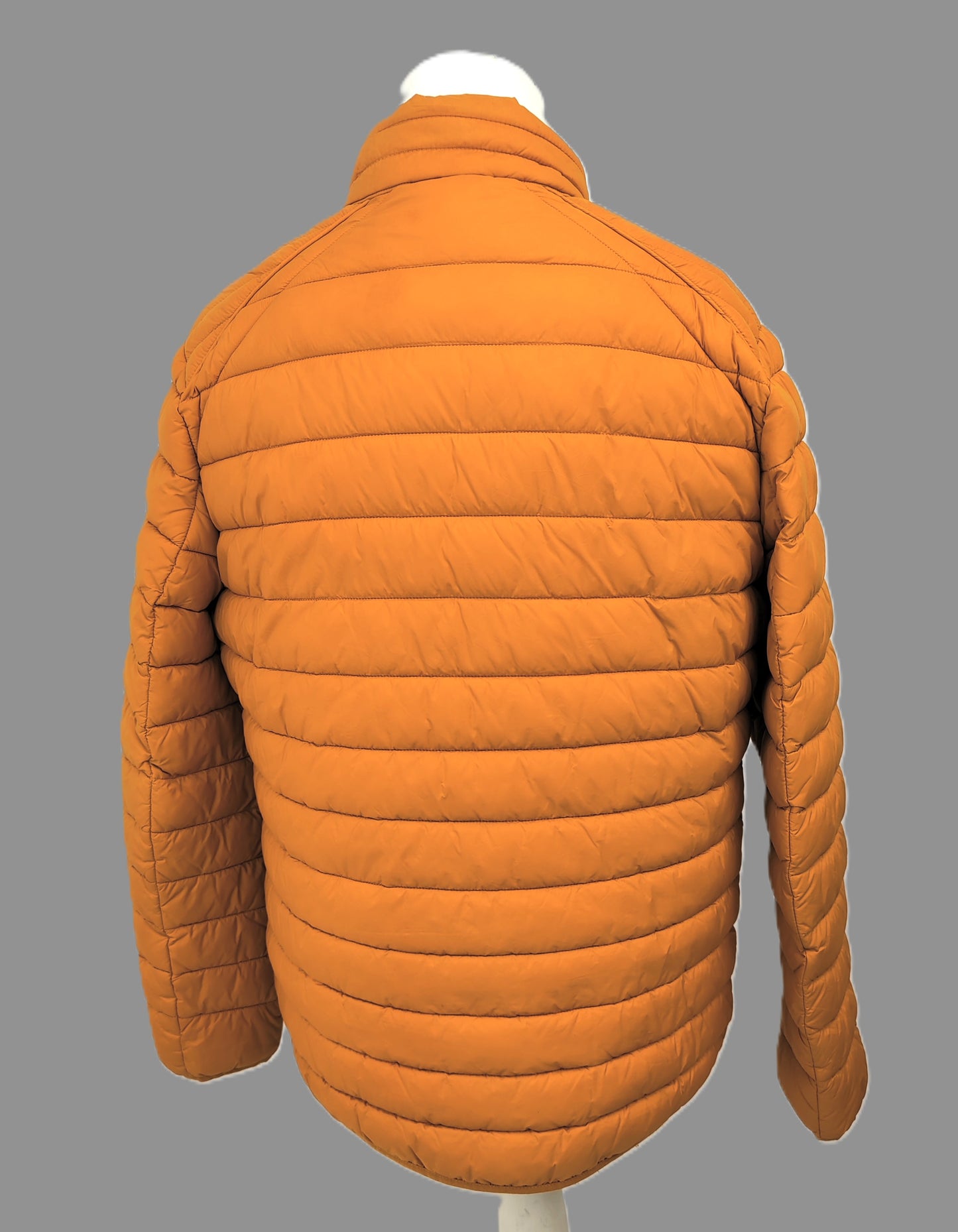 US Polo Assn. Mens Lightweight Bound Quilted Jacket-Mustard/Orange