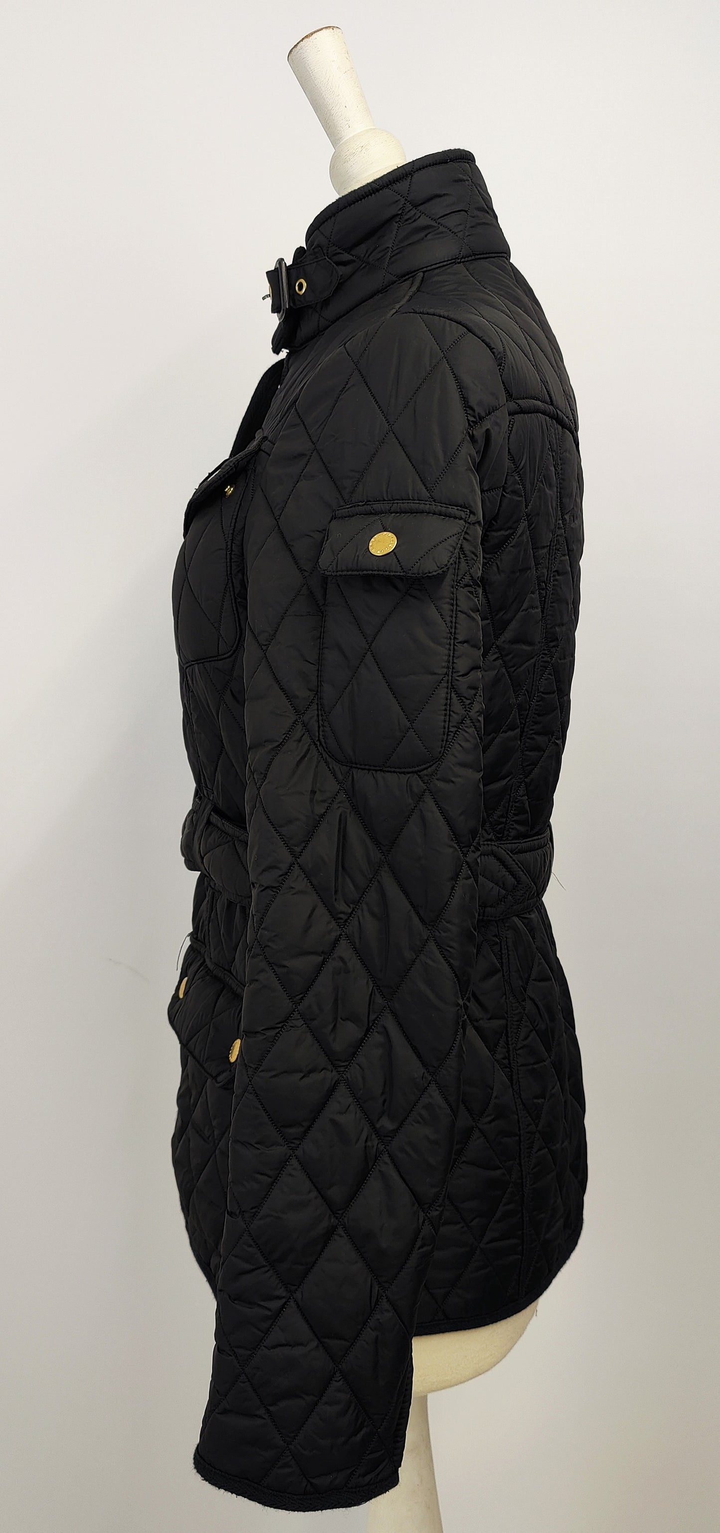 Barbour International Polarquilt Fleece Lined Quilted Jacket - Black