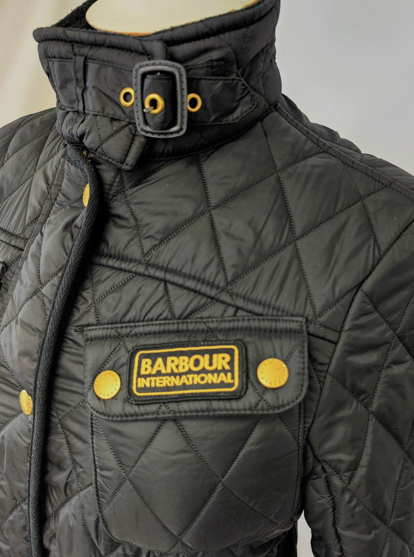 Barbour International Polarquilt Fleece Lined Quilted Jacket - Black