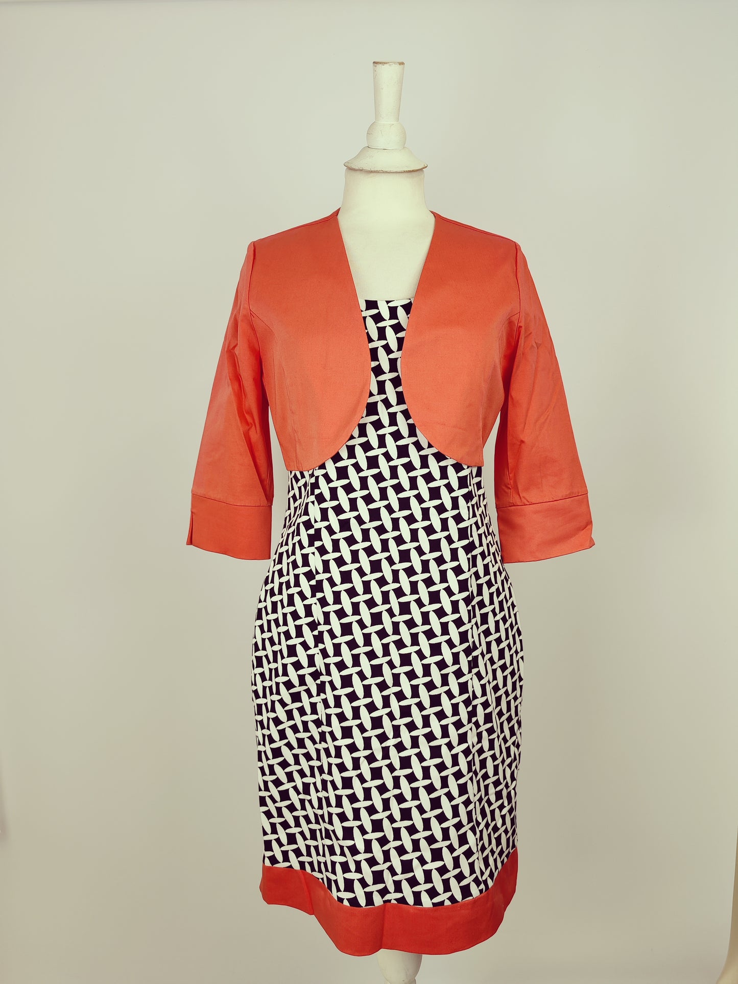 Batida Coral and Black Two Piece Set