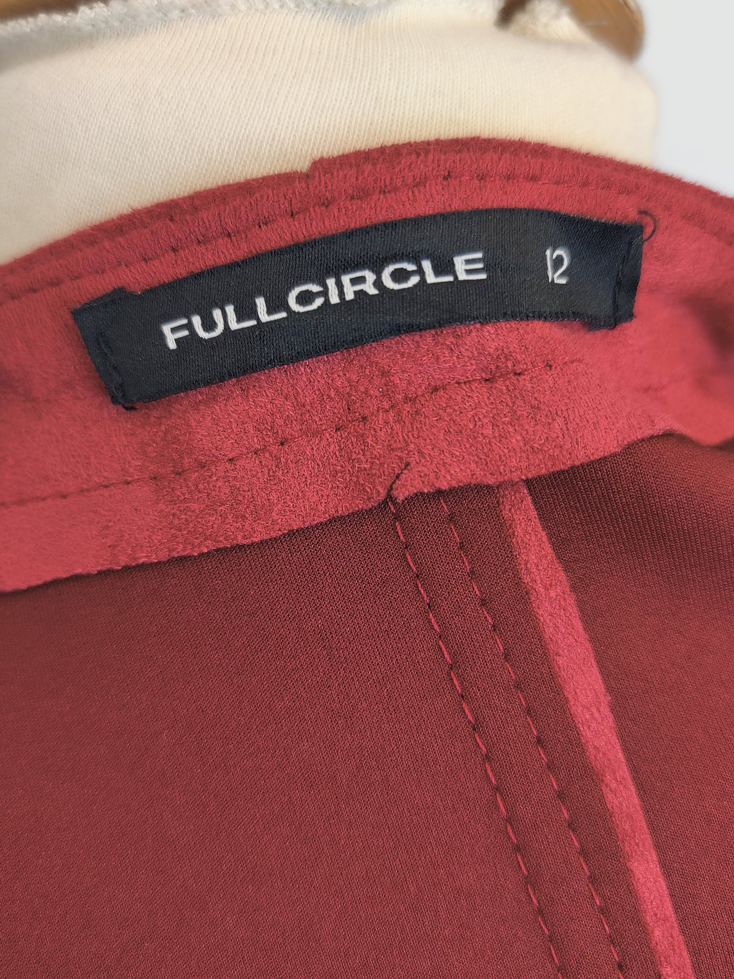 Full Circle Red Suede Long Blazer