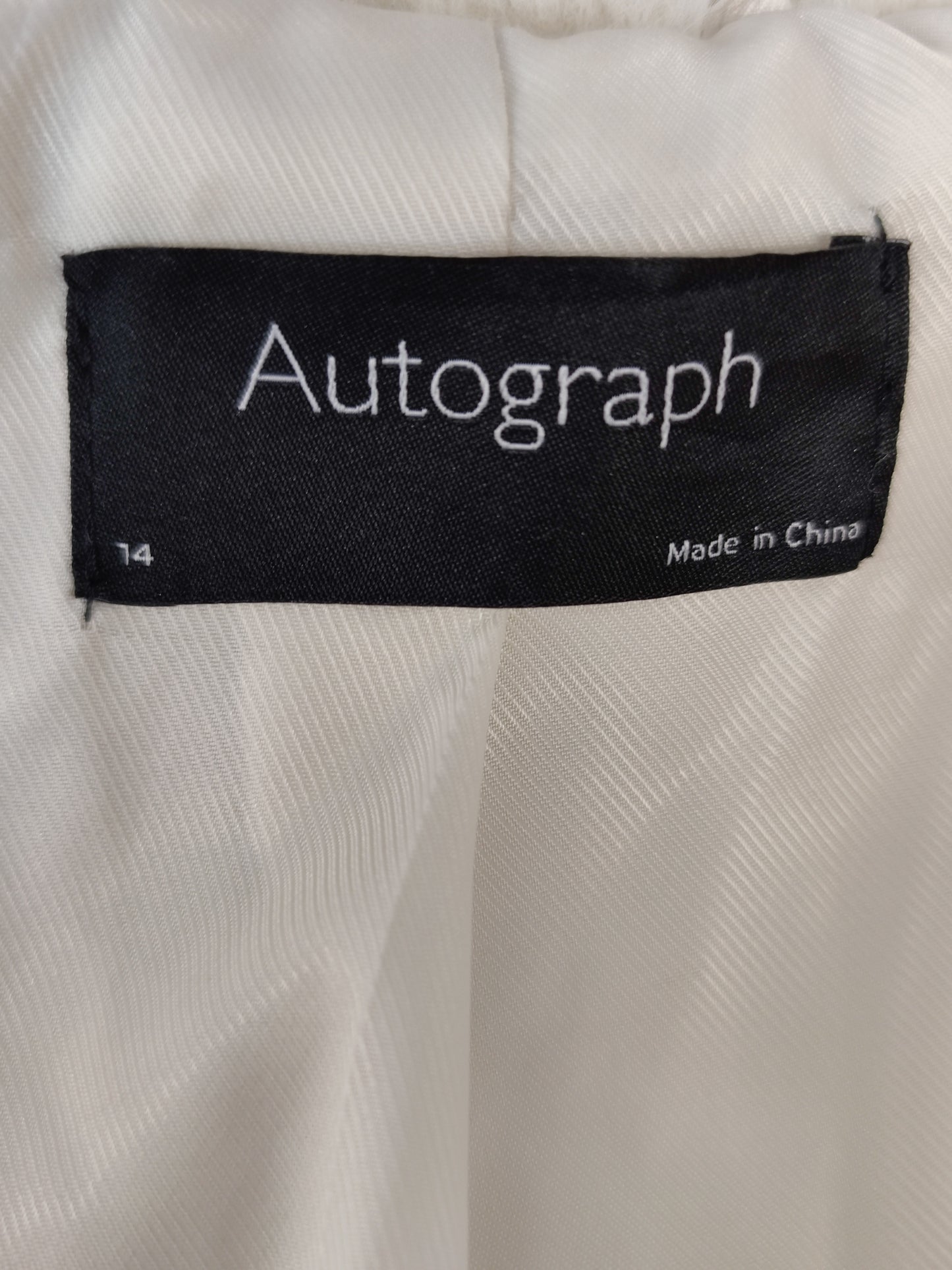 Autograph Cream Faux Fur Coat