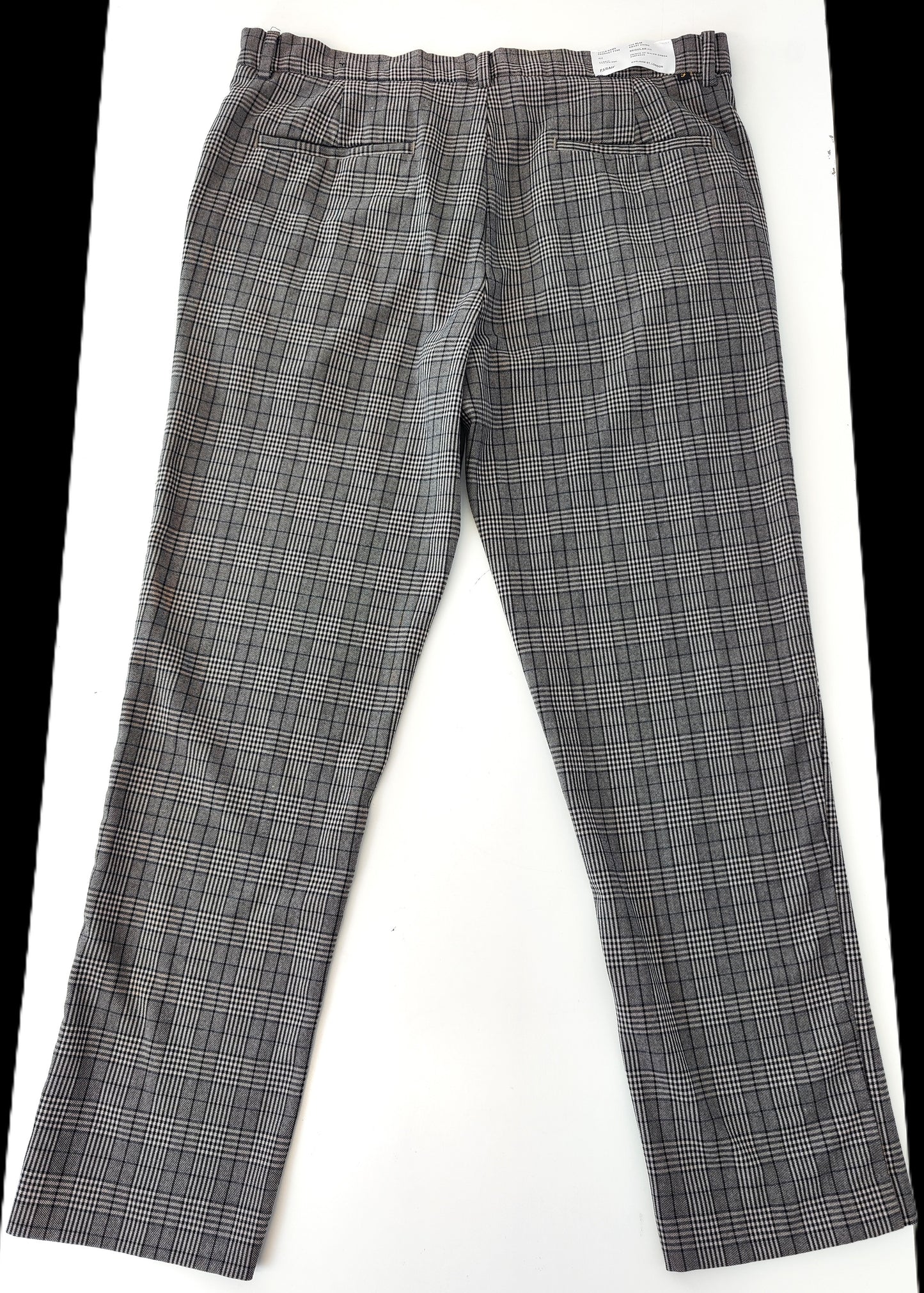 FARAH Elm Chino Men's Retro Trousers-Prince of Wales Check