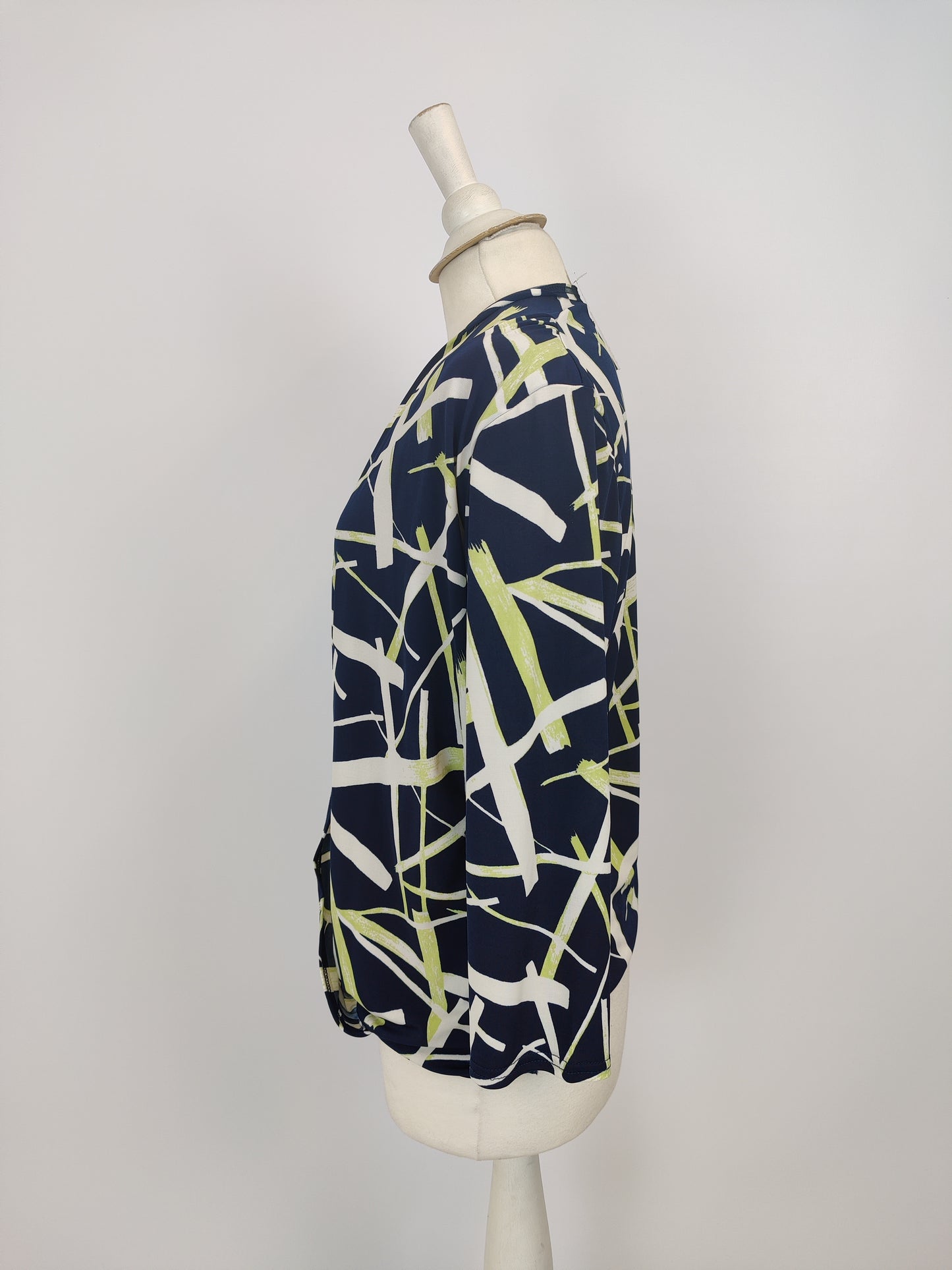 Bassini Two In One Navy and Green Top