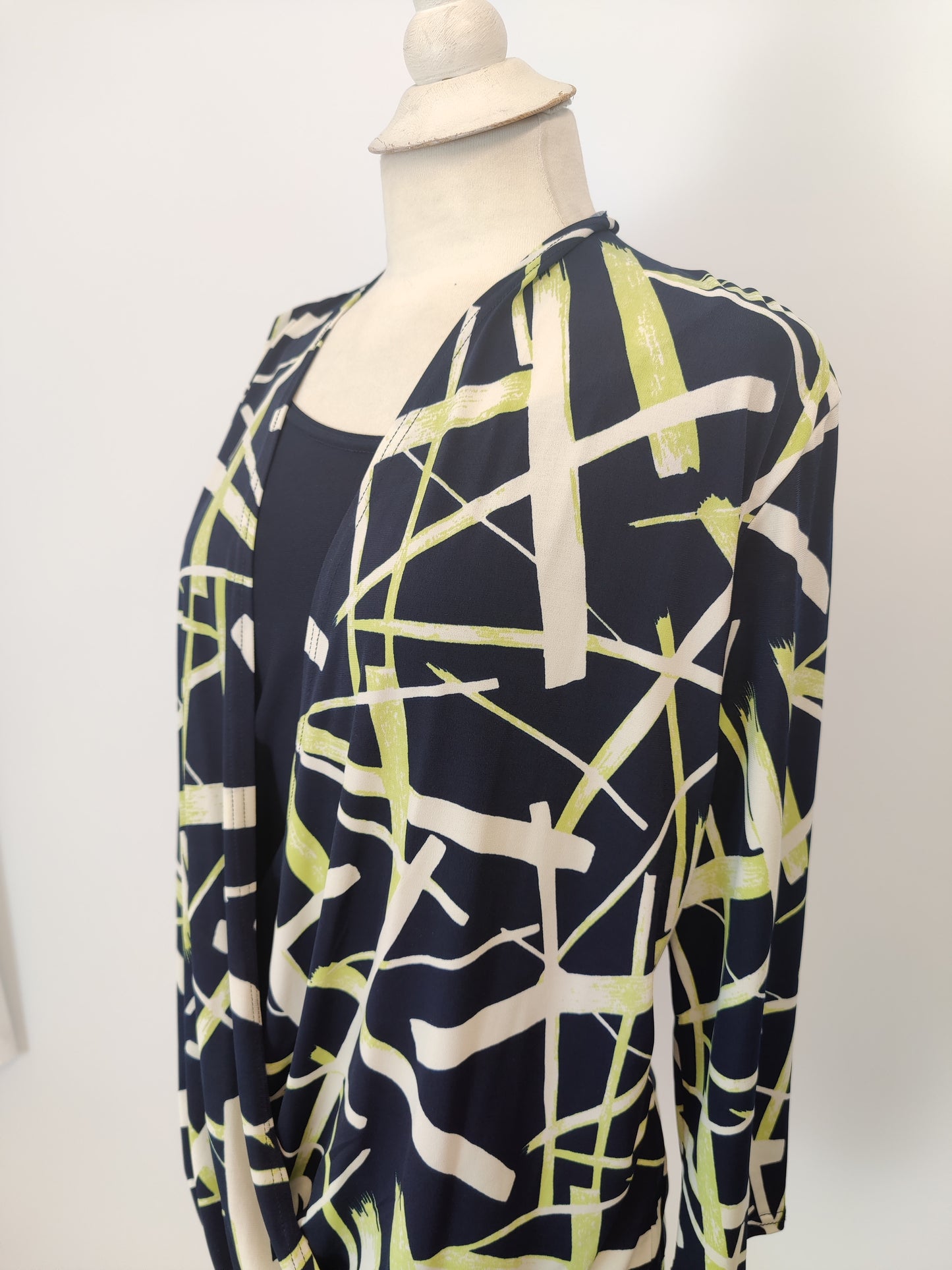 Bassini Two In One Navy and Green Top