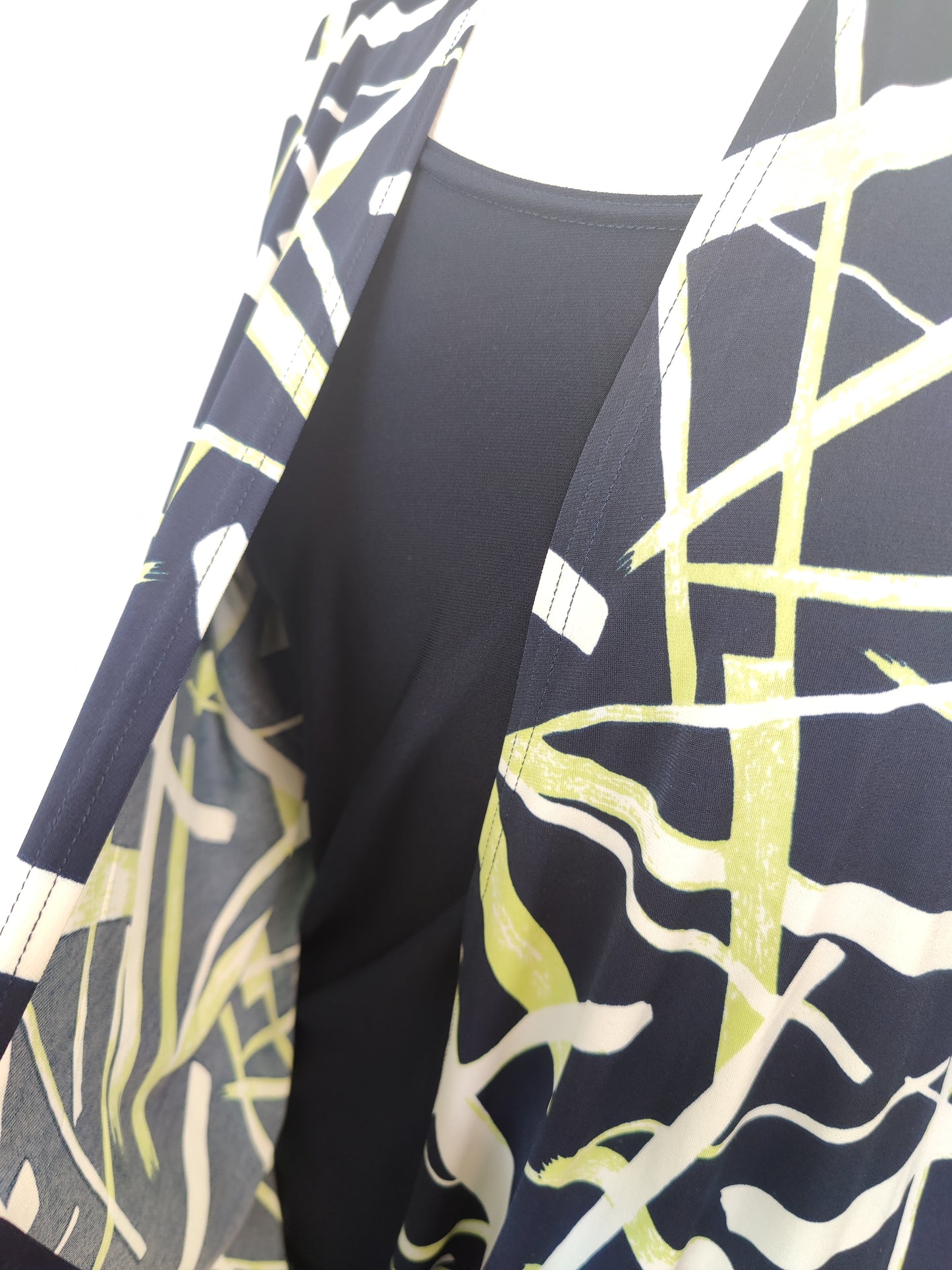 Bassini Two In One Navy and Green Top