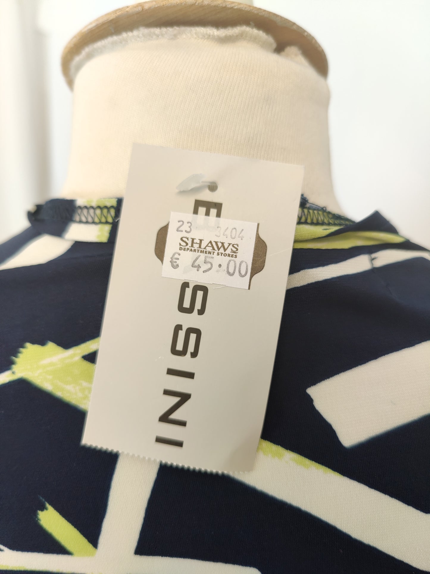 Bassini Two In One Navy and Green Top