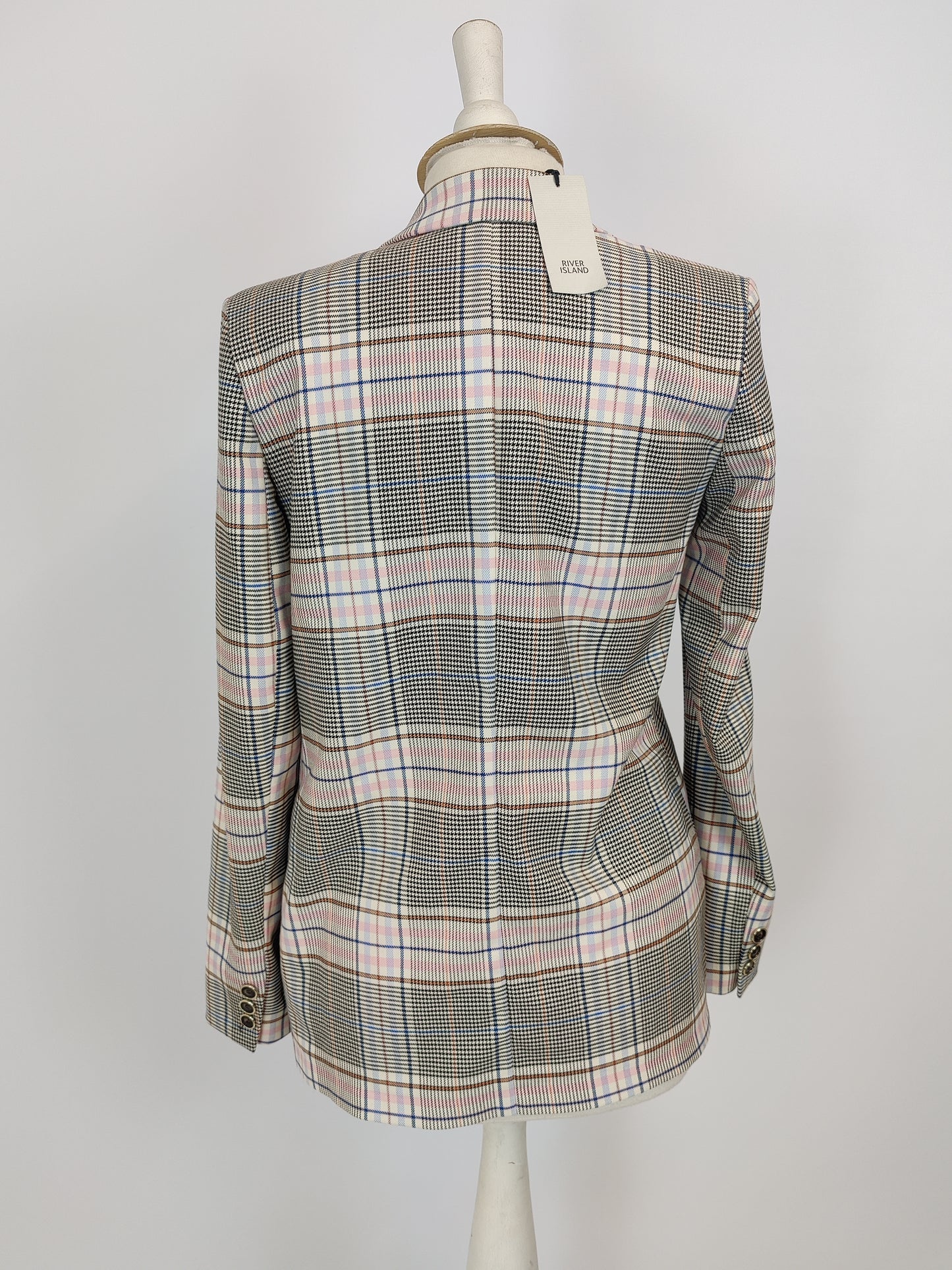 River Island Pink Check Blazer