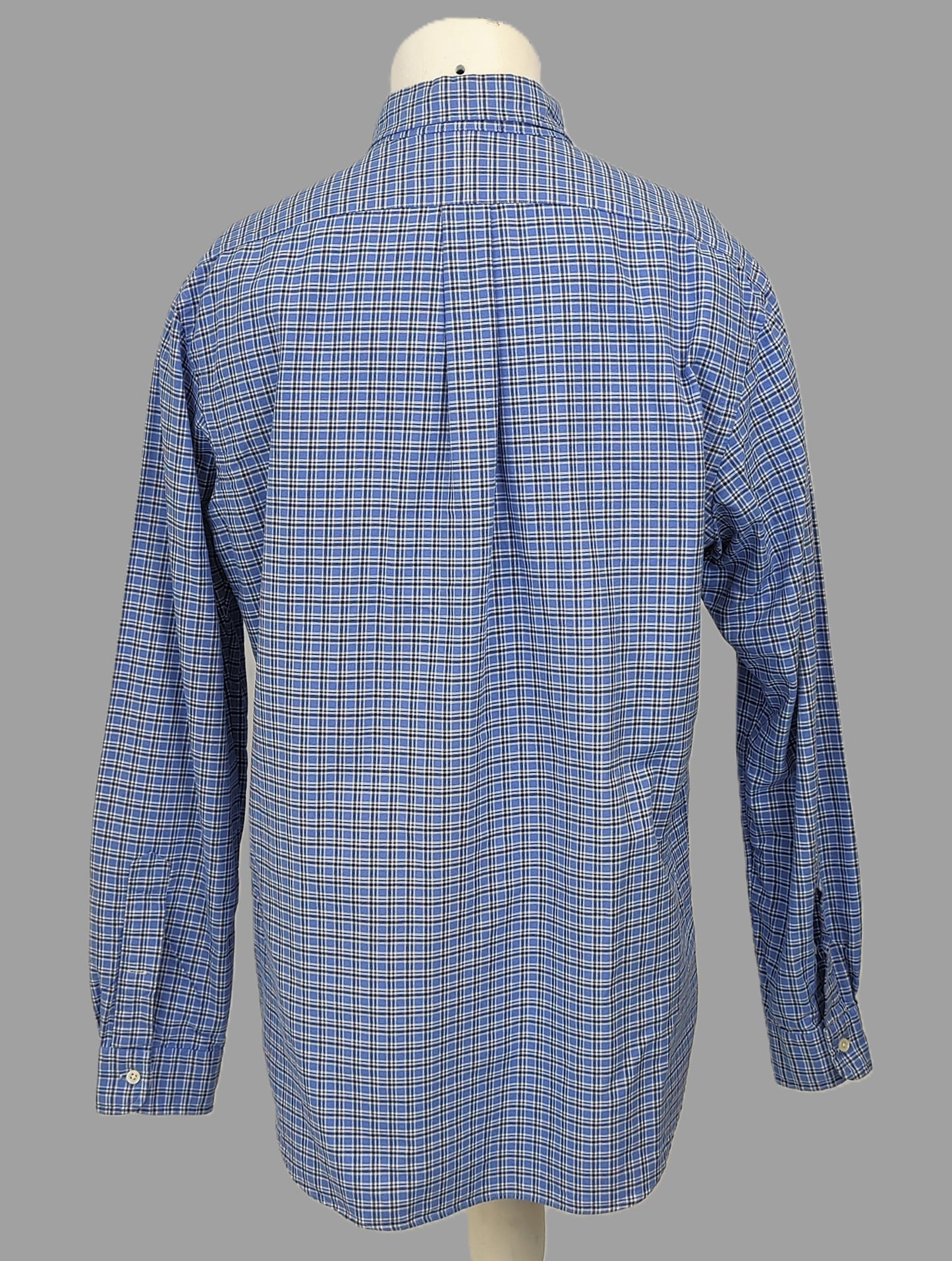 Ralph Lauren Brushed Cotton Check Shirts- Blue and White