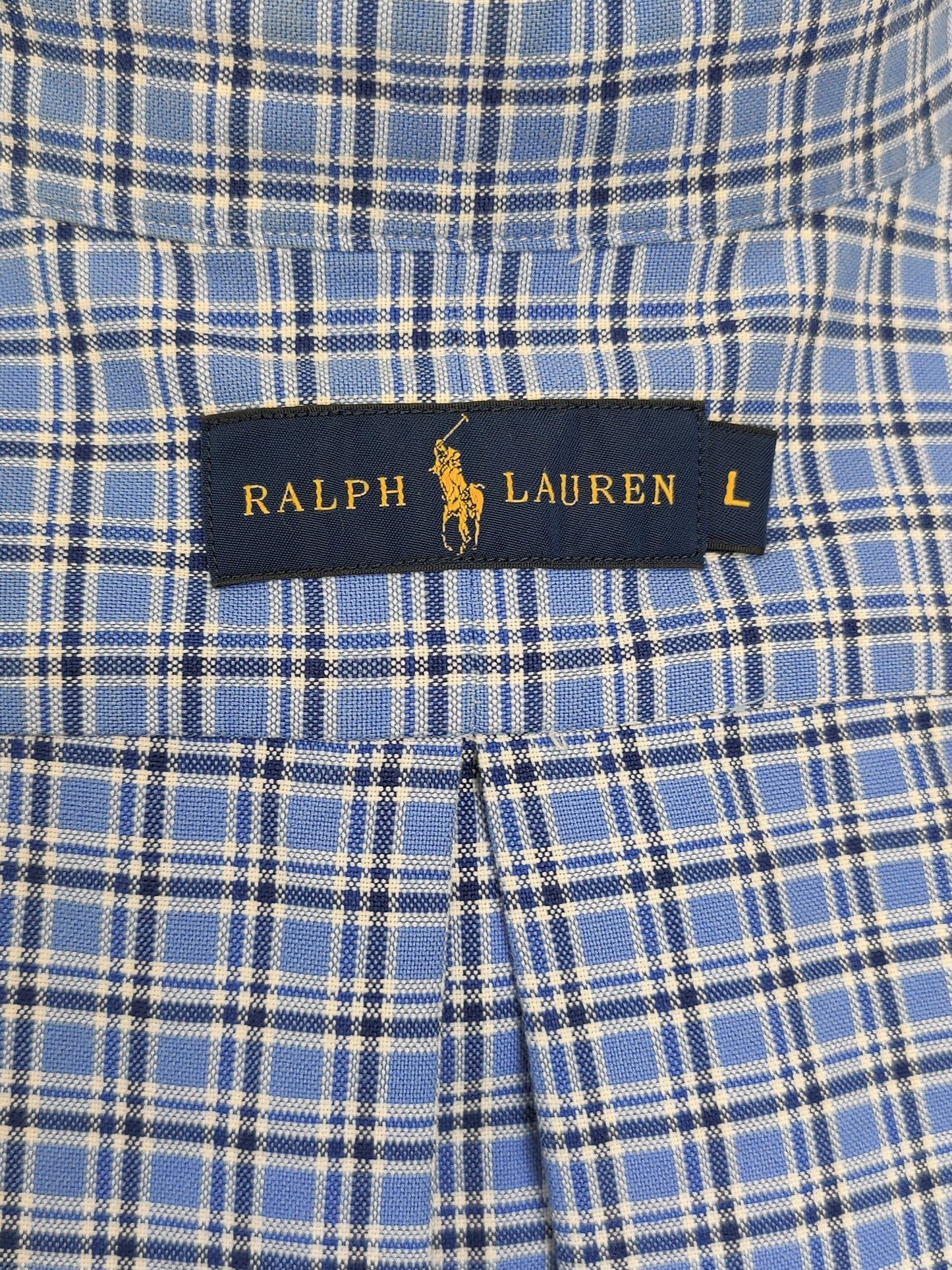 Ralph Lauren Brushed Cotton Check Shirts- Blue and White