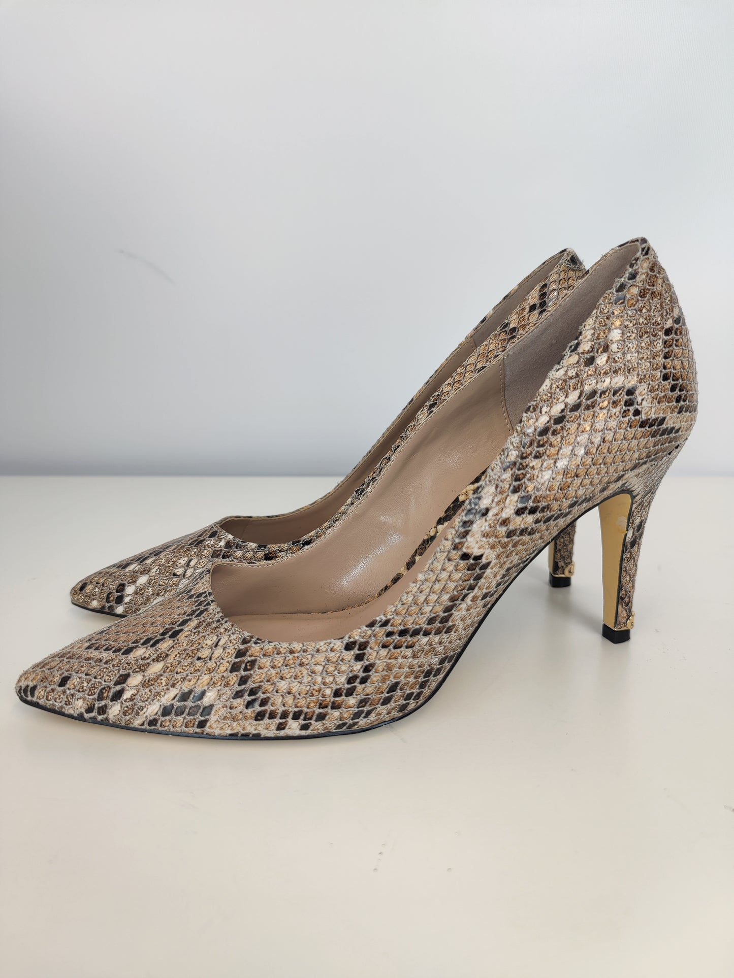Dune Snake Print Heels