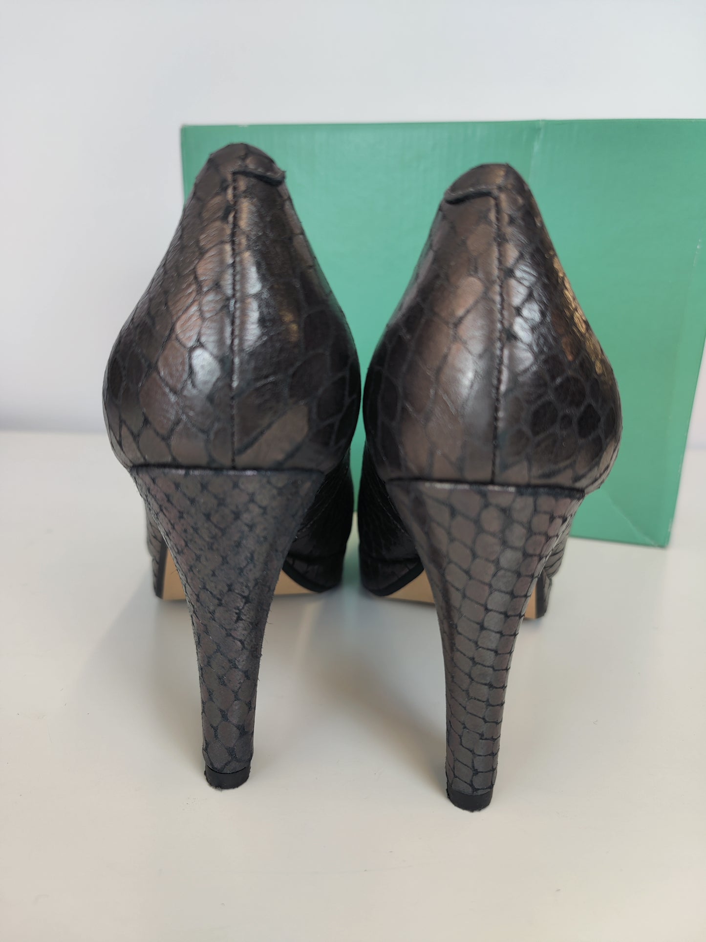 Clarks Metallic Leather Heels