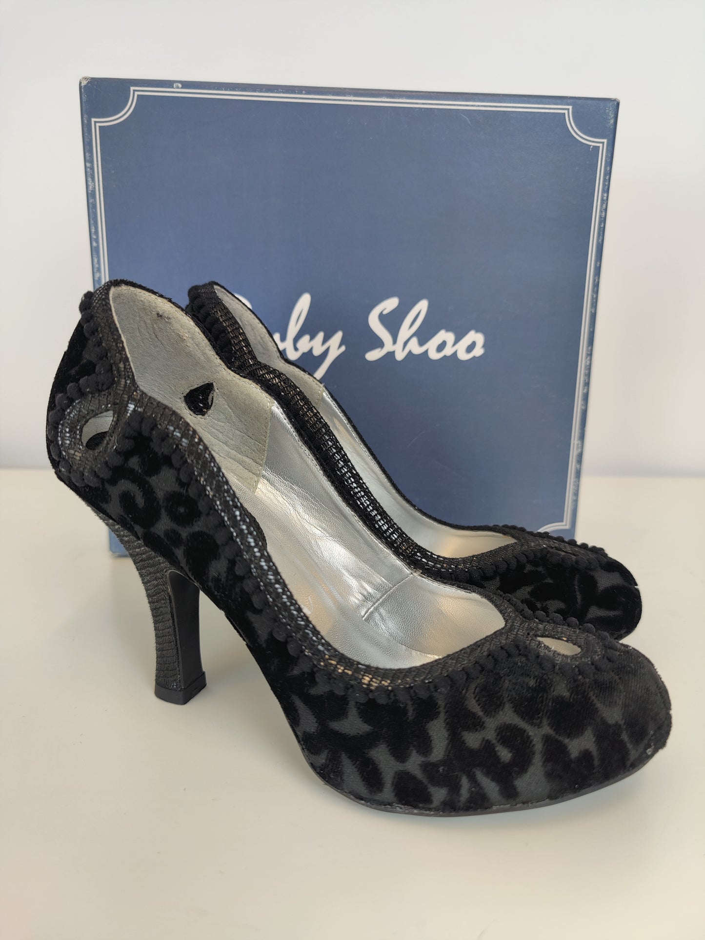 Ruby Shoo Black Velvet Miley Heels
