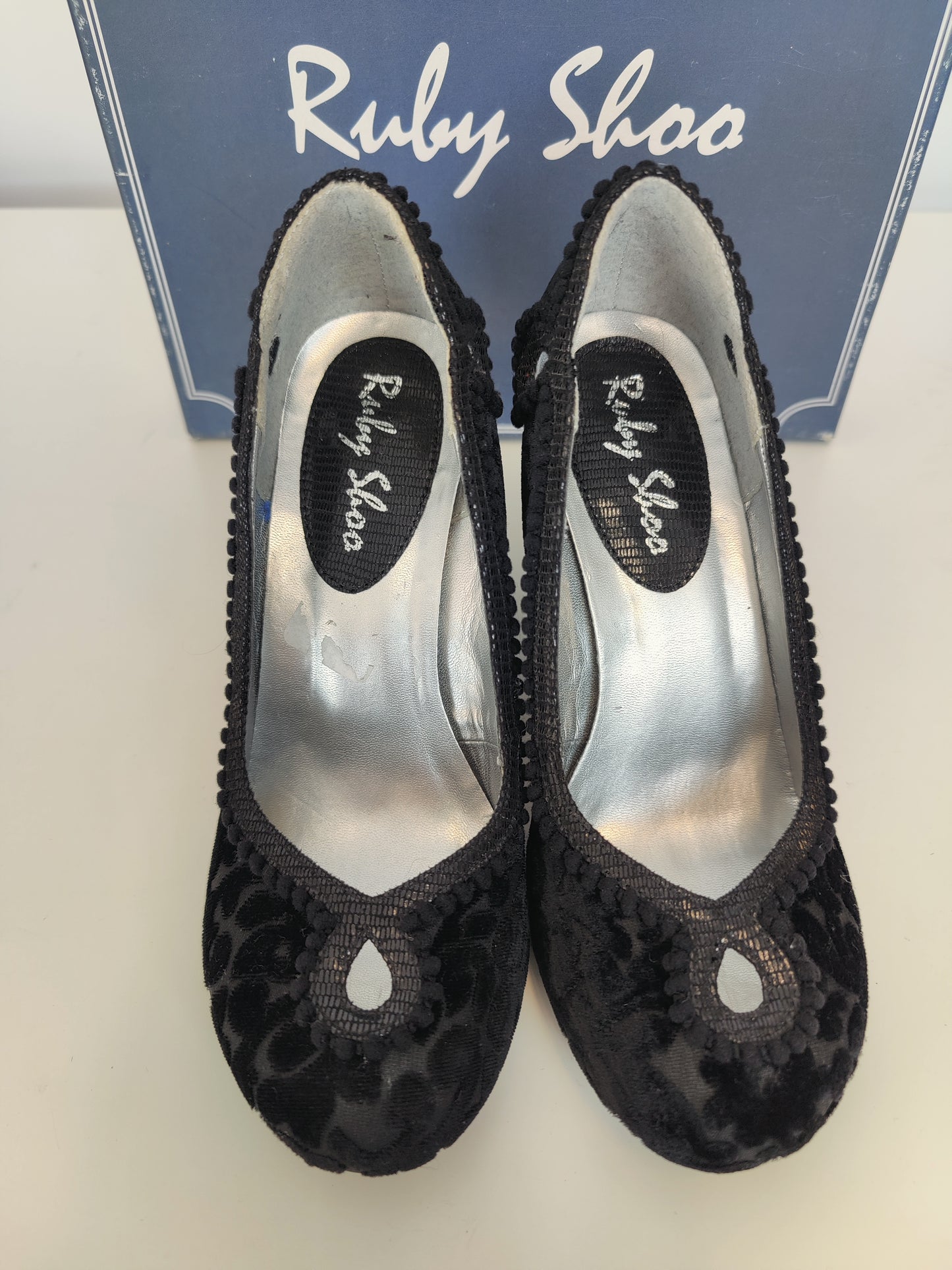 Ruby Shoo Black Velvet Miley Heels
