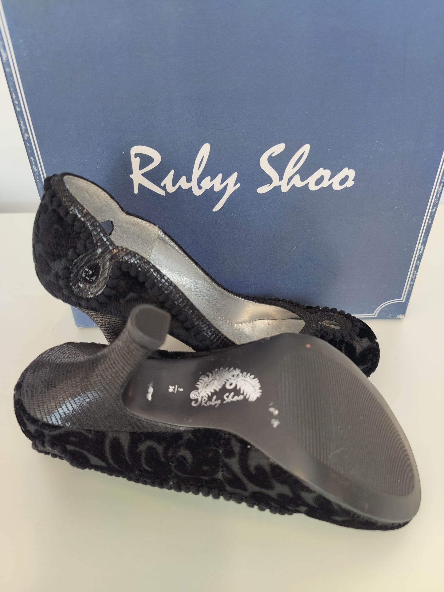 Ruby Shoo Black Velvet Miley Heels