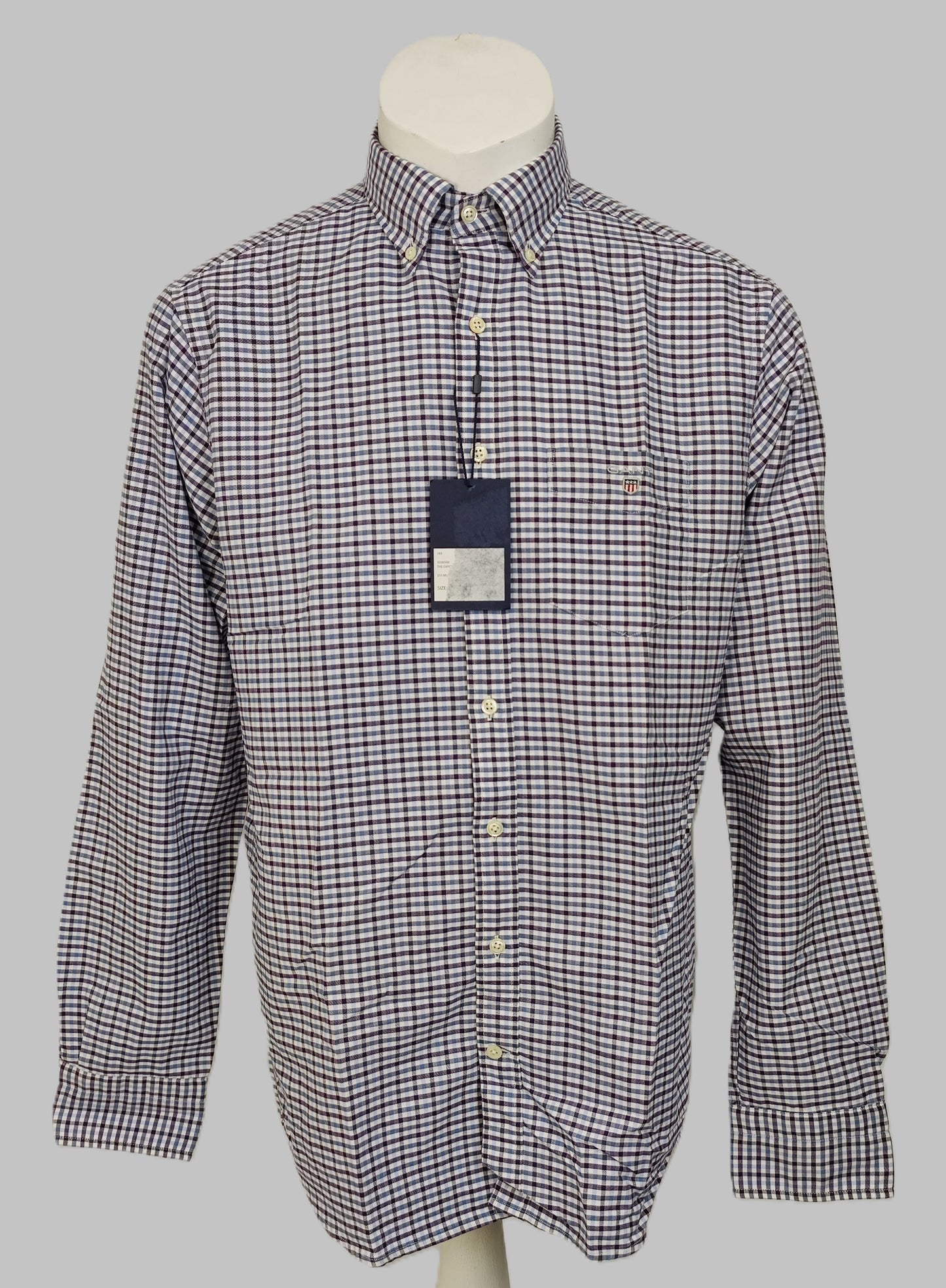 Gant Oxford Checkered Shirt-Purple, Blue and White