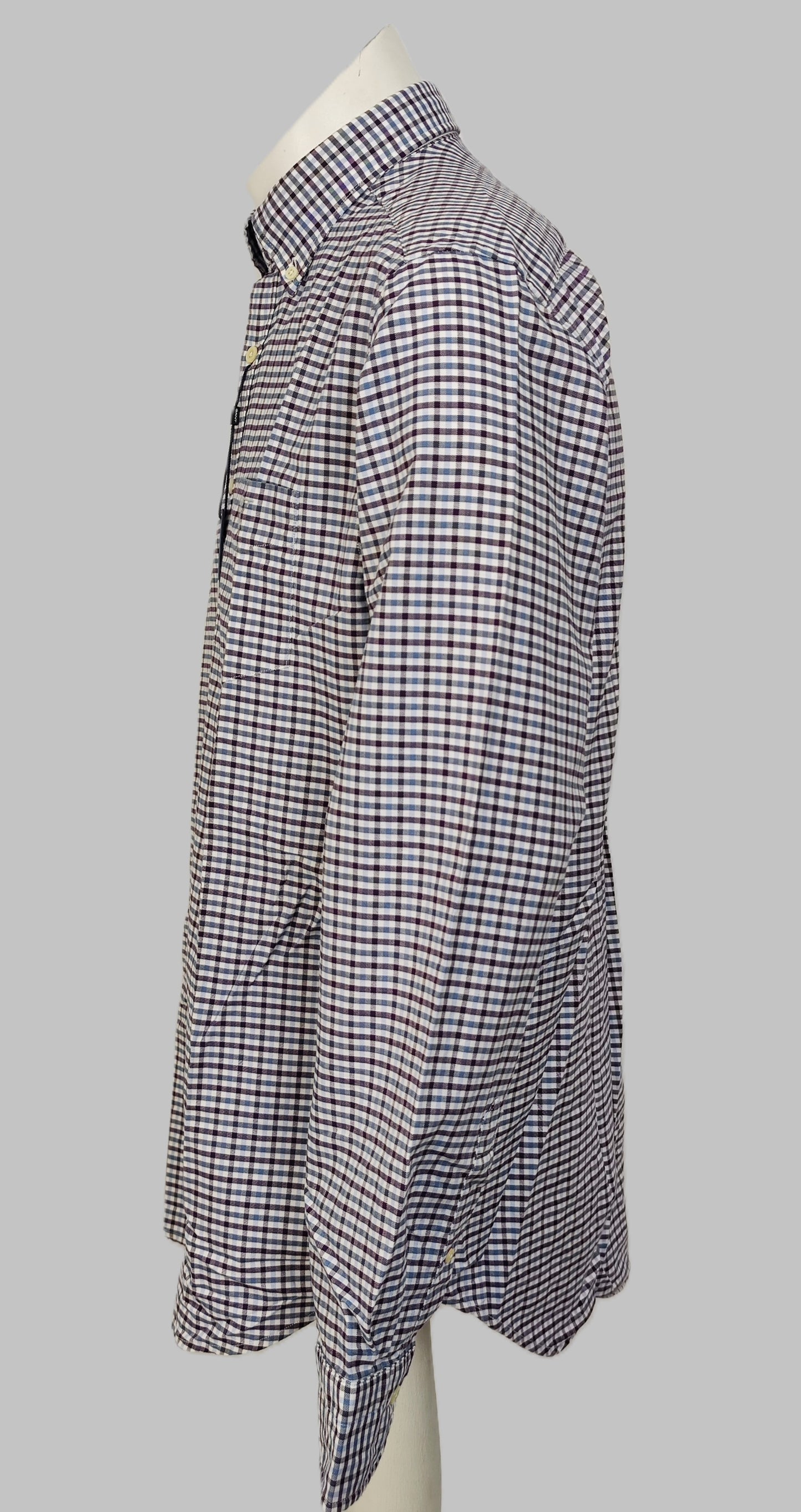 Gant Oxford Checkered Shirt-Purple, Blue and White