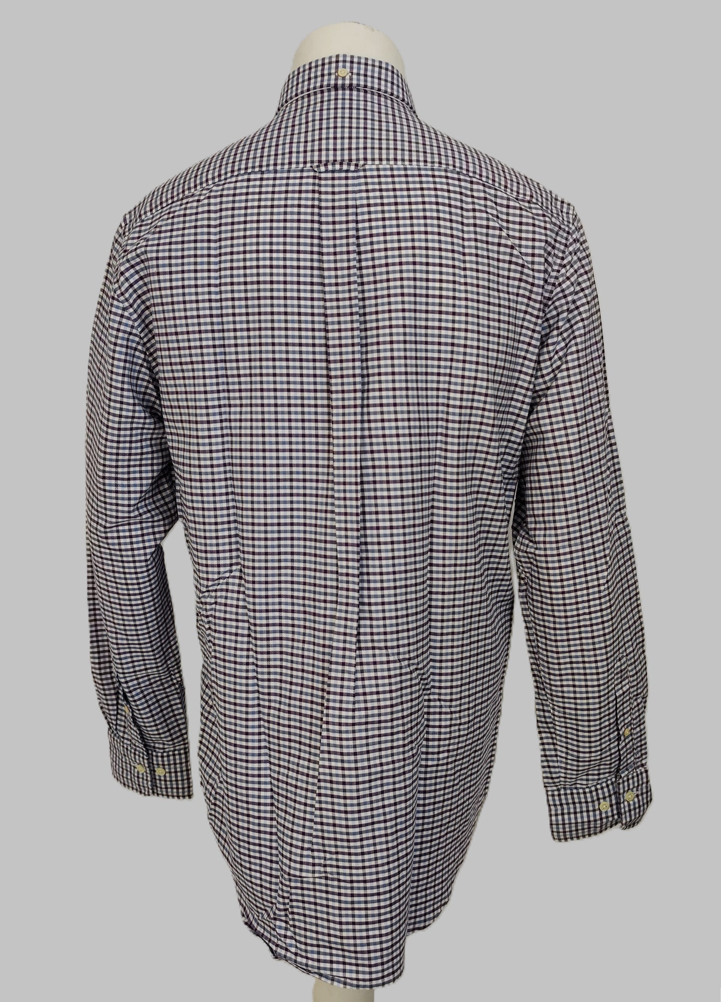Gant Oxford Checkered Shirt-Purple, Blue and White