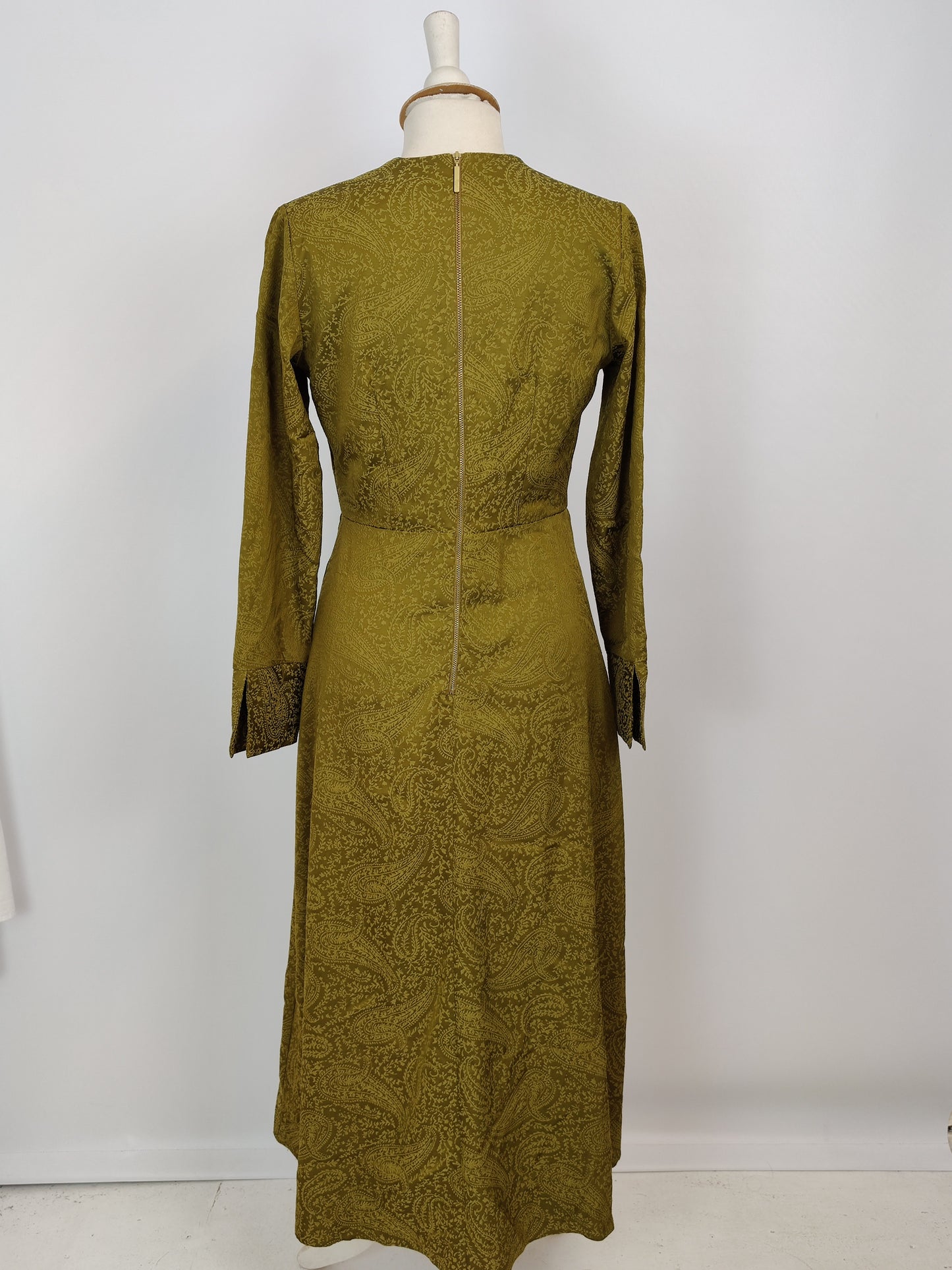 Closet London Khaki Wrap Midi Dress with Split Sleeves