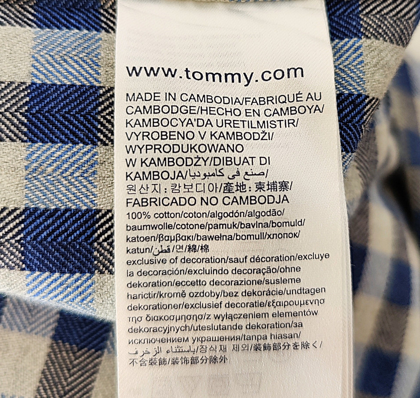 Tommy Hilfiger Denim Men's Casual Shirt-Blue/Grey Check