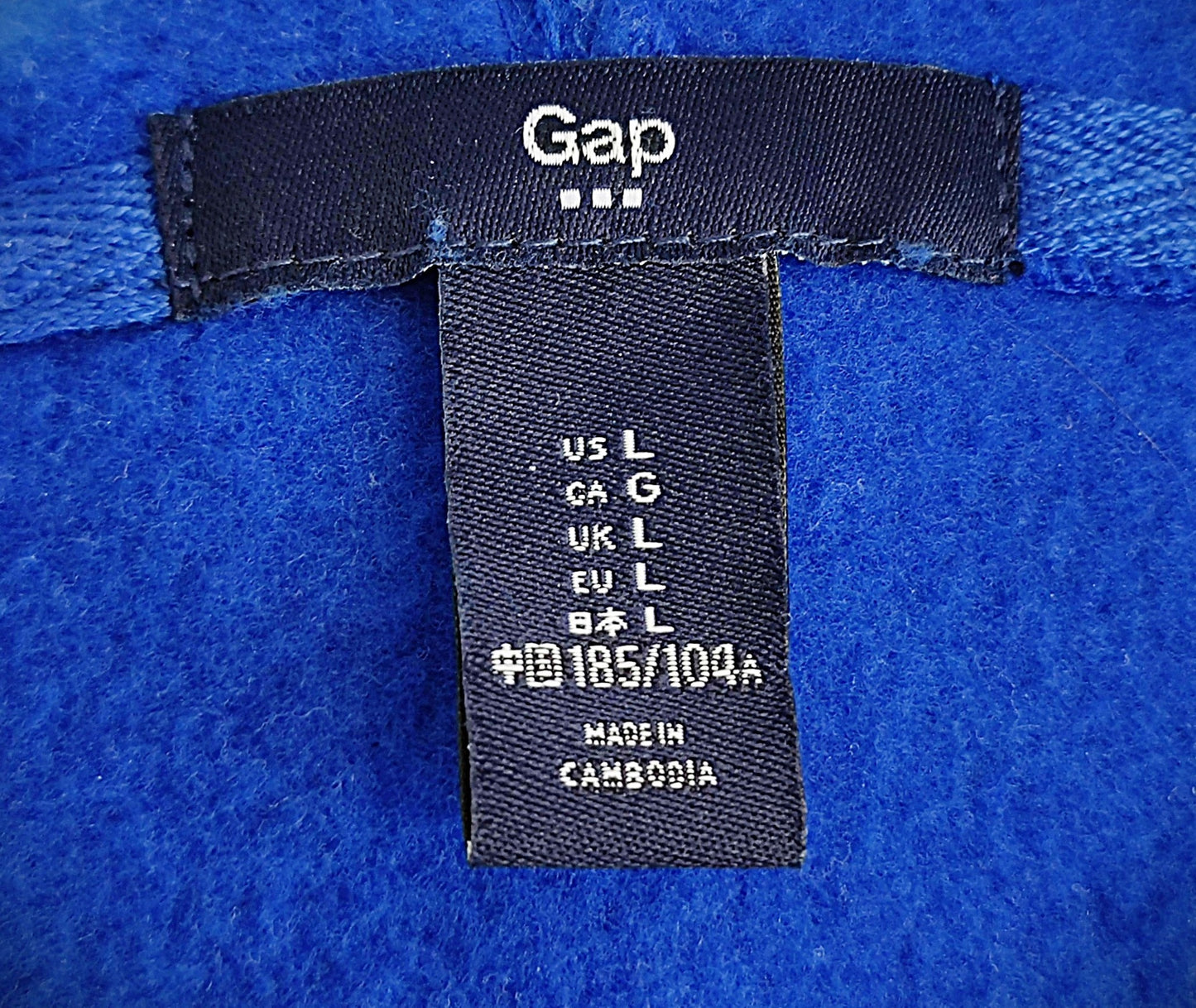 GAP Heritage Zip-Up Hoodie-Radiant Blue