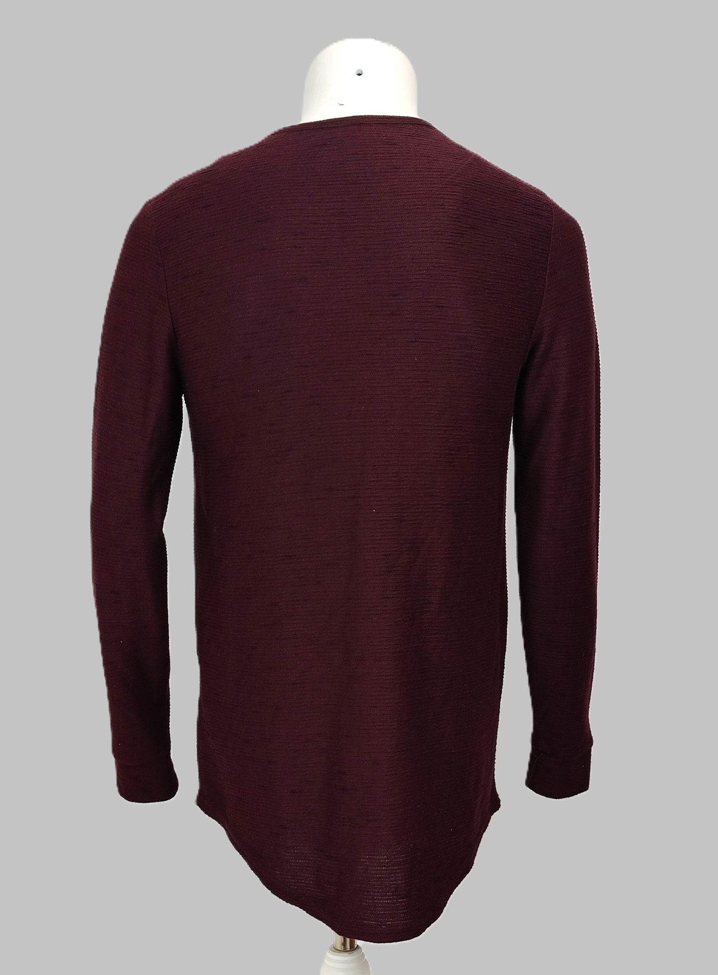 SikSilk Long Sleeve T-Shirt - Burgundy