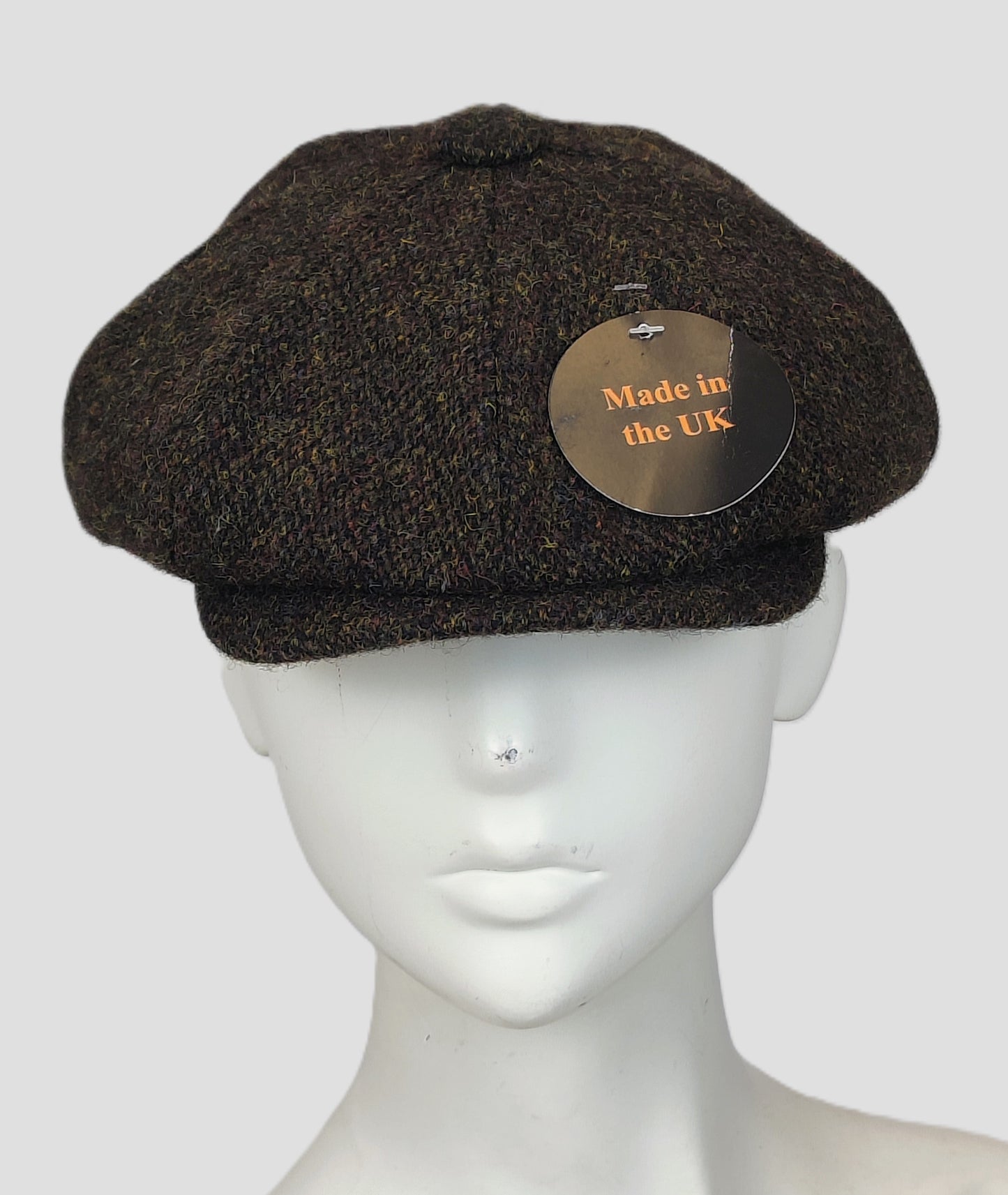 Glen Appin "Harris Tweed" Men's Flat Cap- Brown Tweed