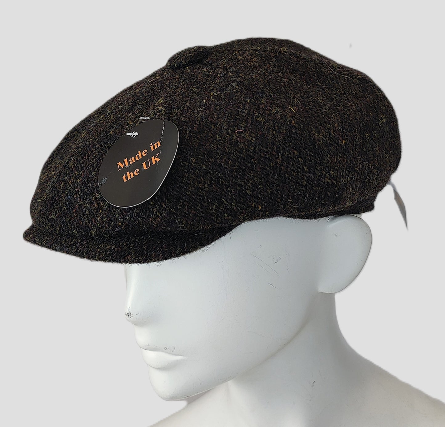 Glen Appin "Harris Tweed" Men's Flat Cap- Brown Tweed