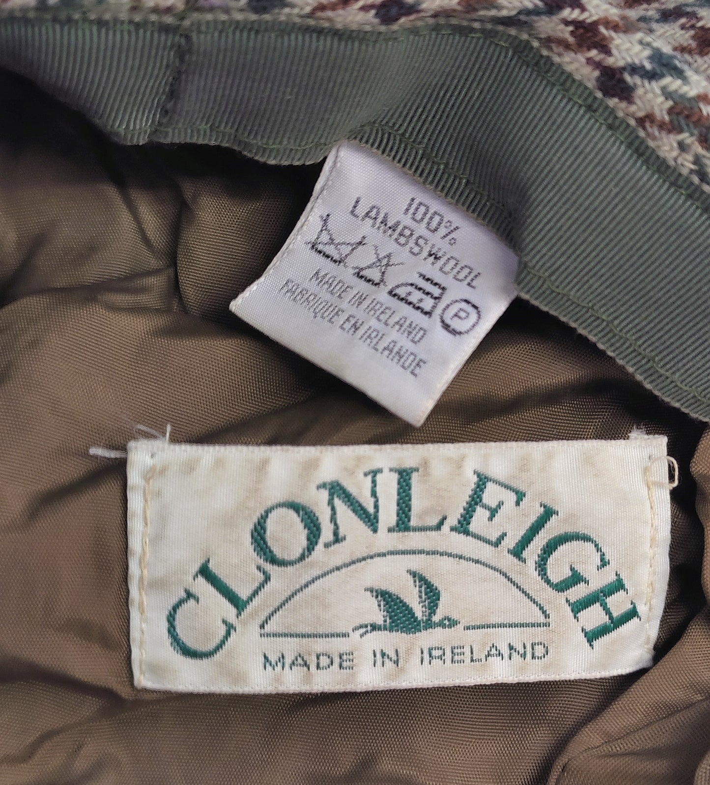 Clonleigh Vintage "Made in ireland" Flat Cap- Brown/Green Check