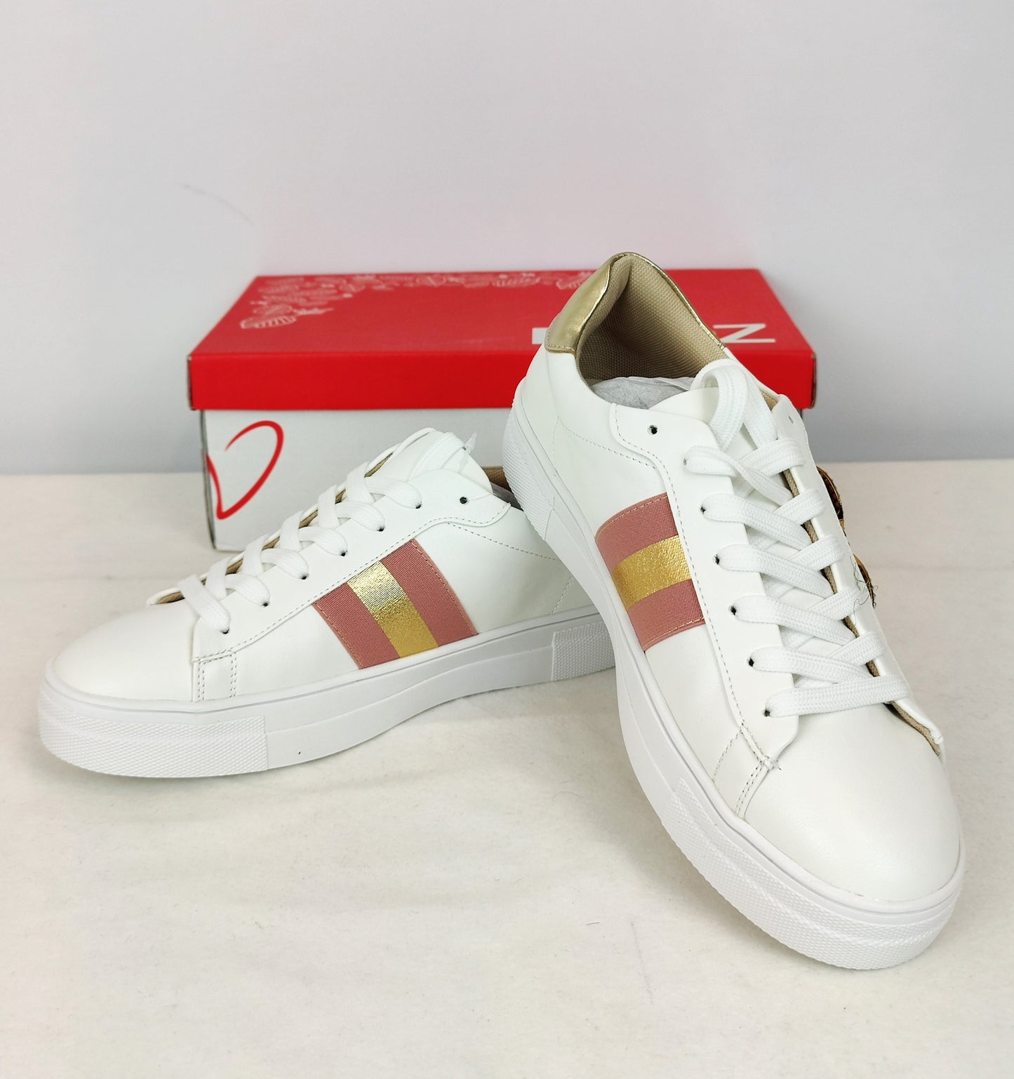 REDZ Bee Stripe Trainers - White