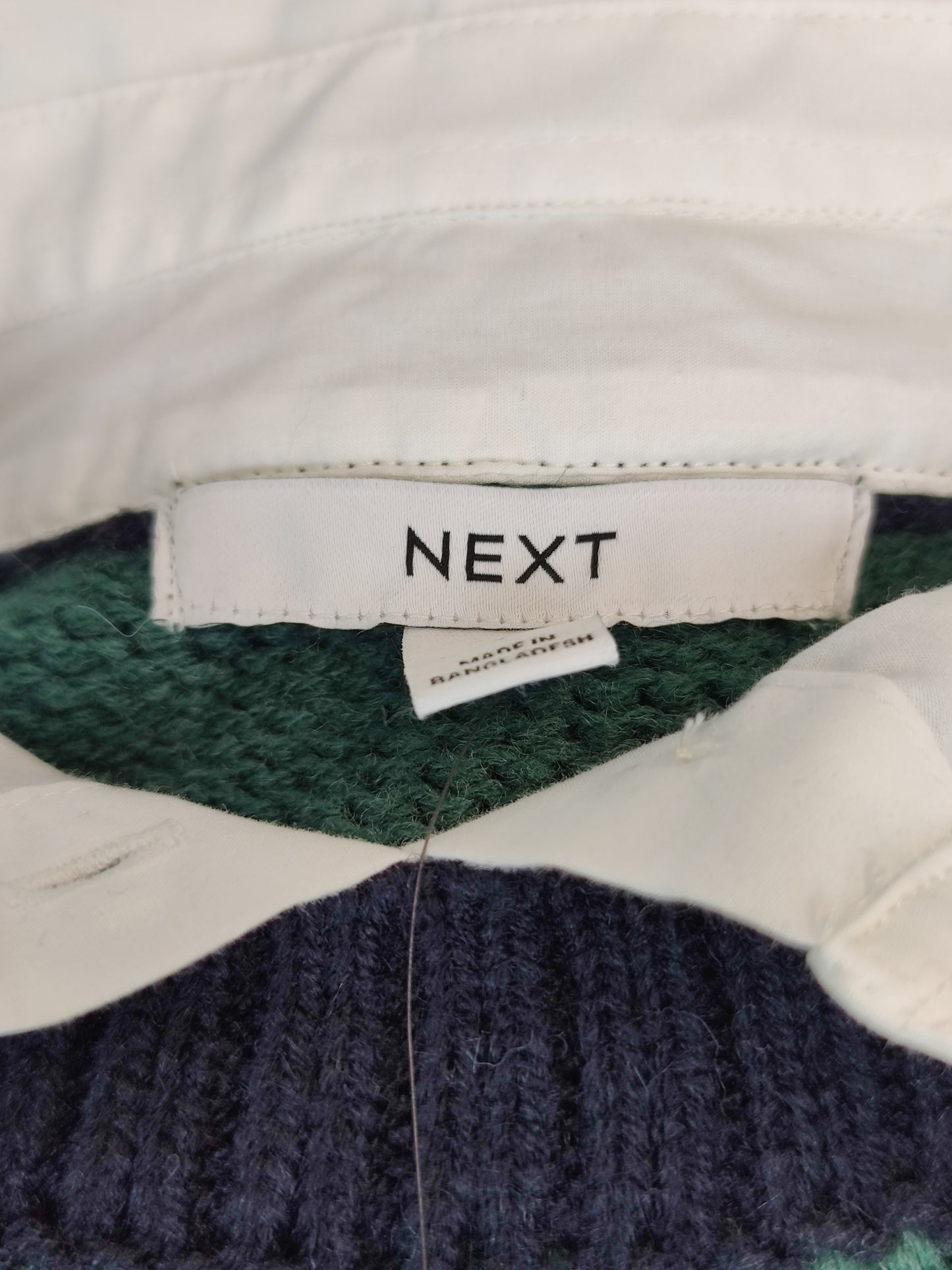 Next Green Colourblock Long Sleeve Shirt Layer Jumper