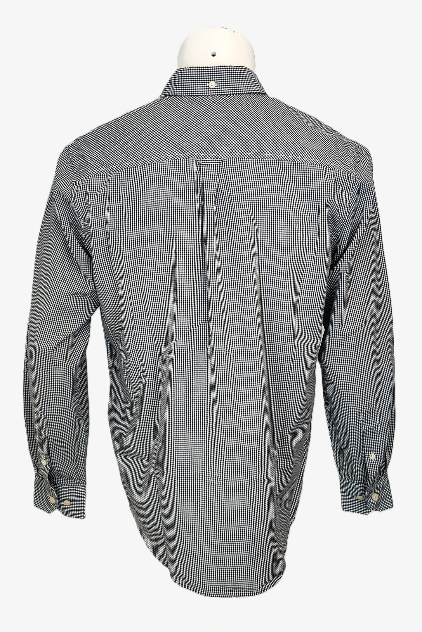 Ben Sherman Heritage Long Sleeve Gingham Shirt - Black and White