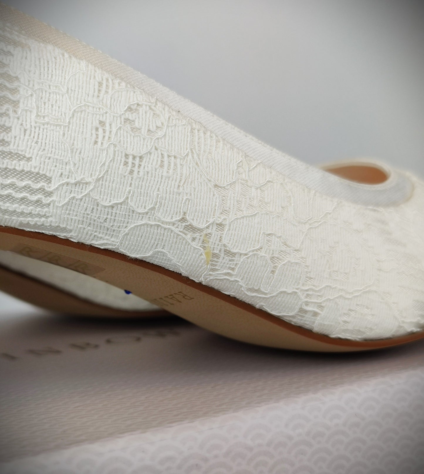 Rainbow Club Satin & Luxury Lace Bridal Court Shoes - Ivory
