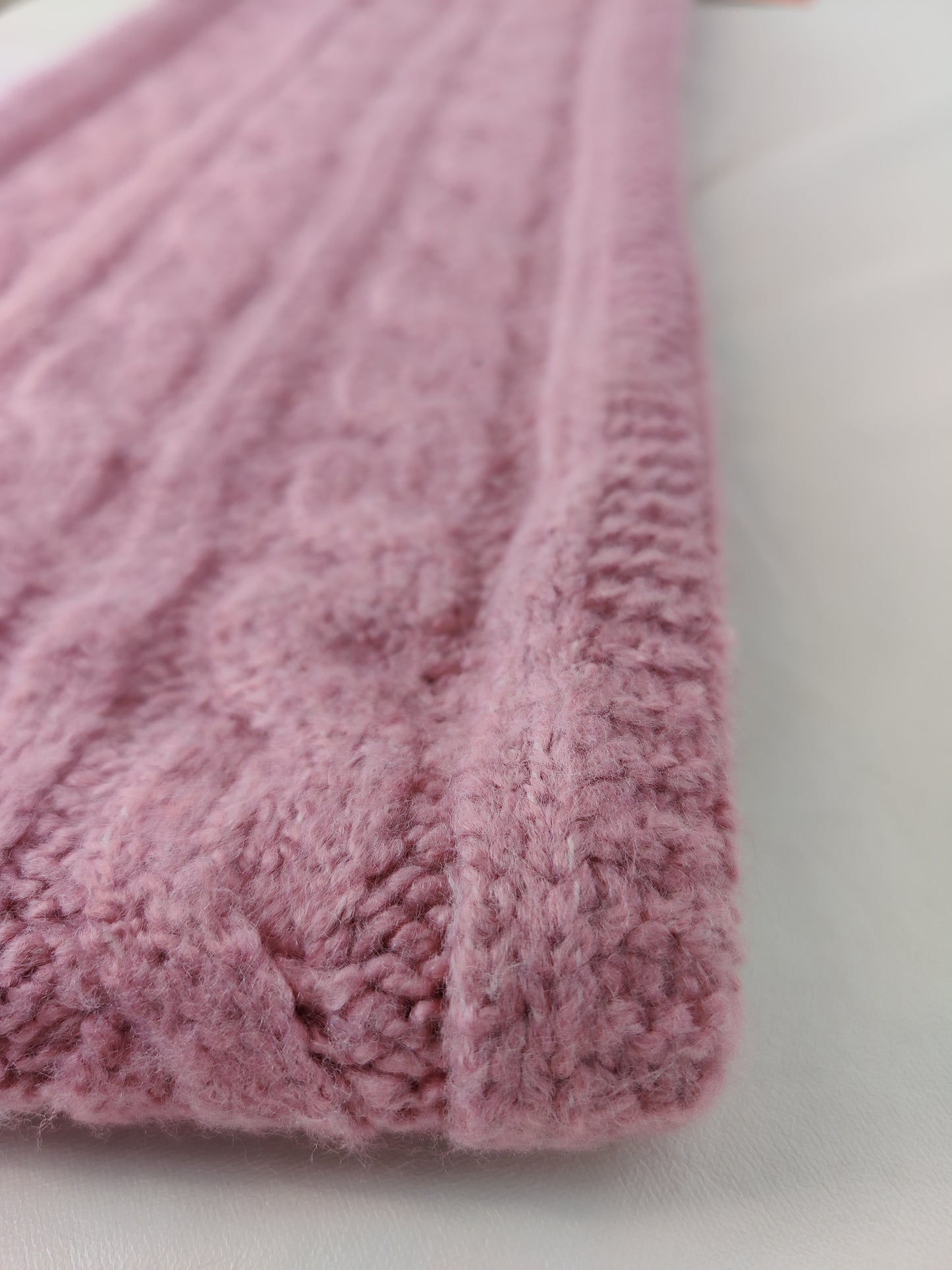 SuperDry® Tweed Cable Snood - Smoke Pink