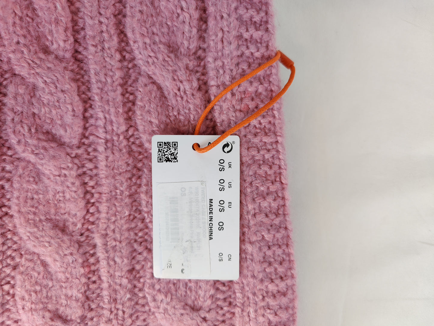 SuperDry® Tweed Cable Snood - Smoke Pink